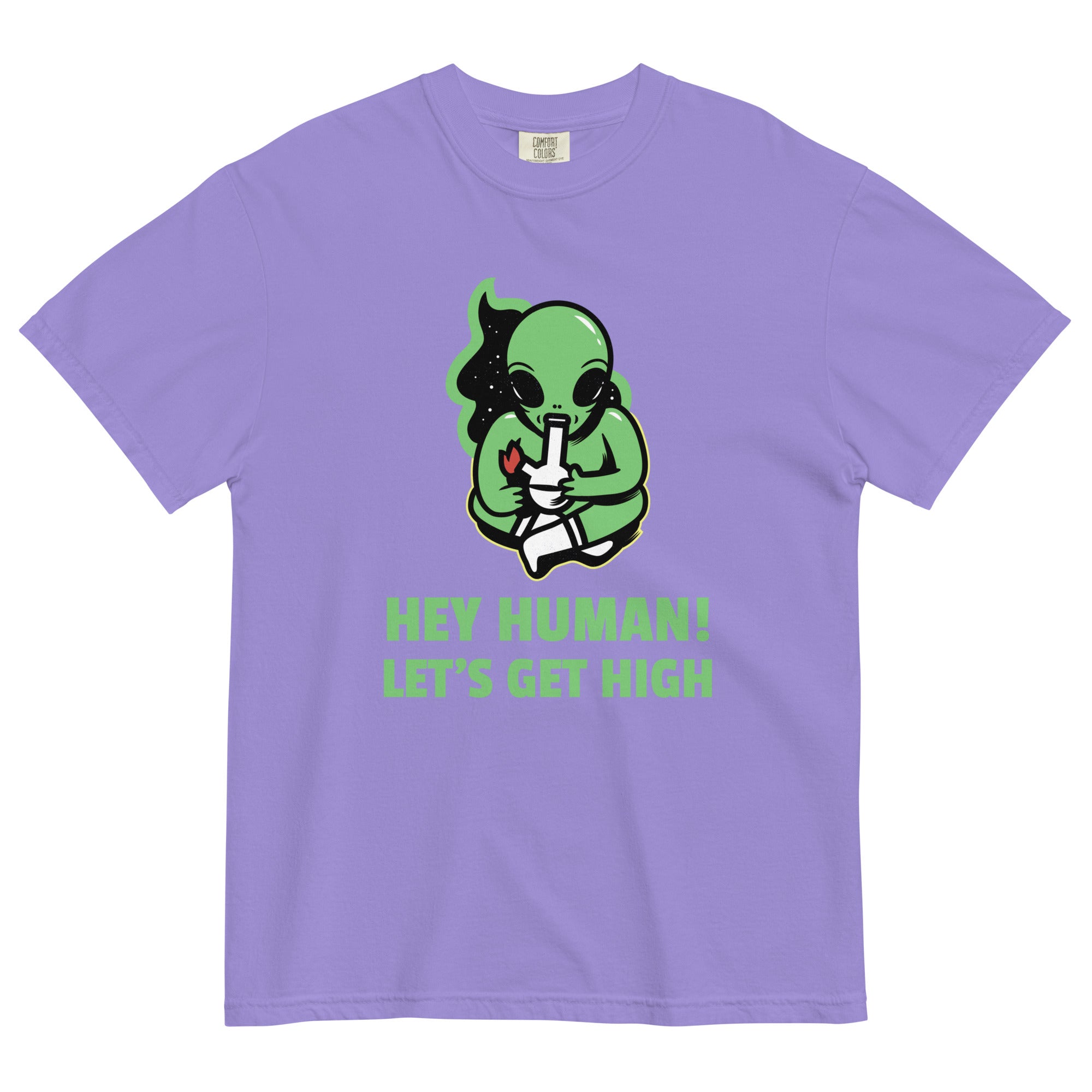 Interstellar High: Alien Smoking Bong Tee for Cosmic Cannabis Adventures! - Magic Leaf Tees