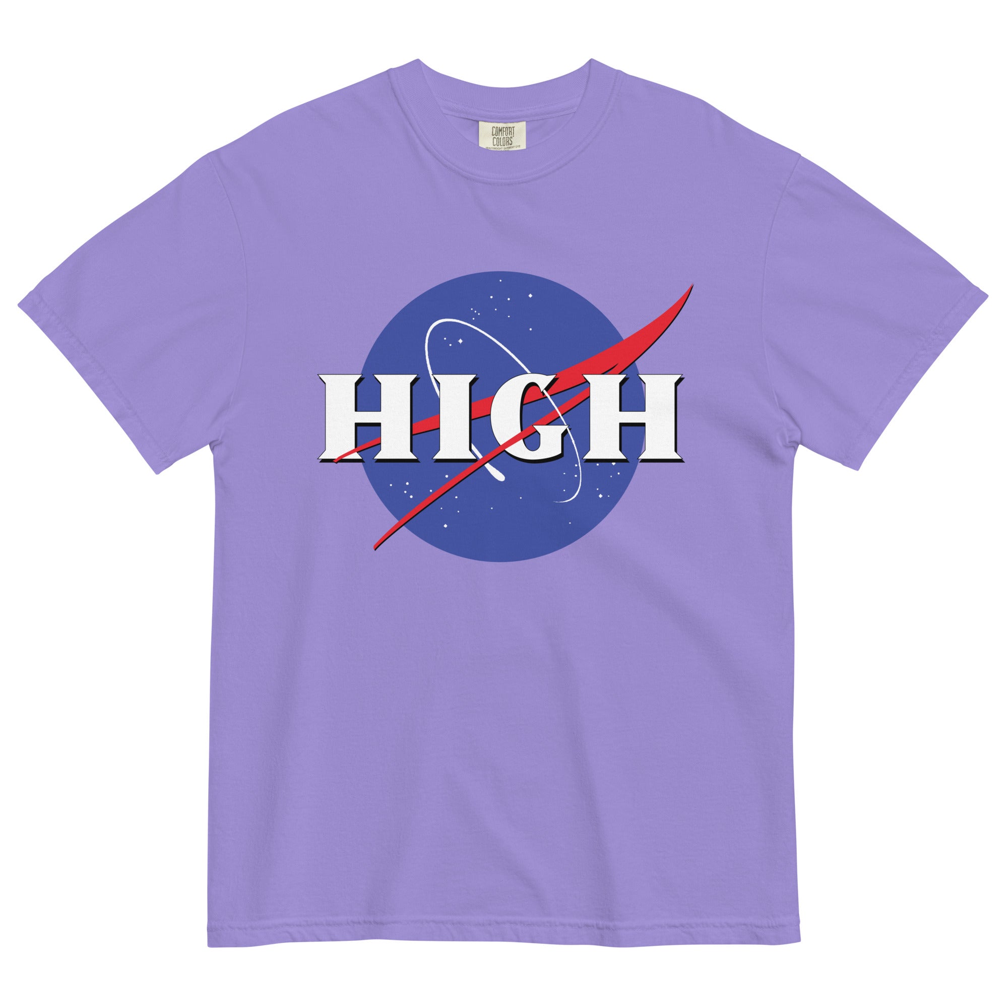 High: Cannabis Tee for Elevated Space Exploration! - Magic Leaf Tees