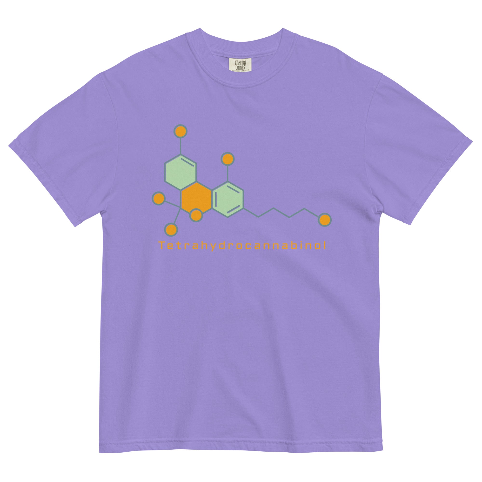 Colorful Abstract THC Molecule Cannabis T-Shirt: Stylish Science Apparel | Magic Leaf Tees