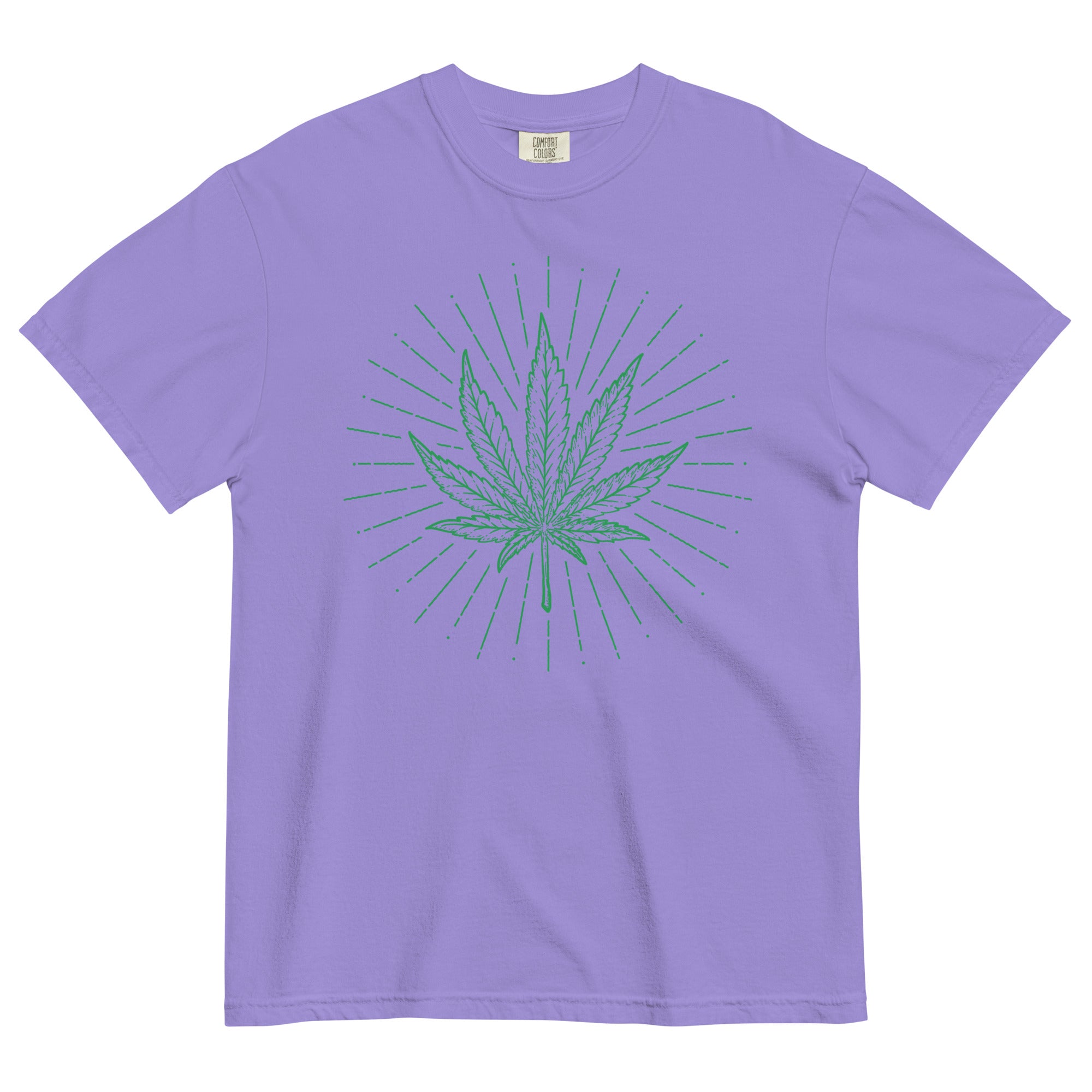 "Woodcut Style Marijuana Leaf" Trendy Cannabis T-Shirt – Magic Leaf Tees