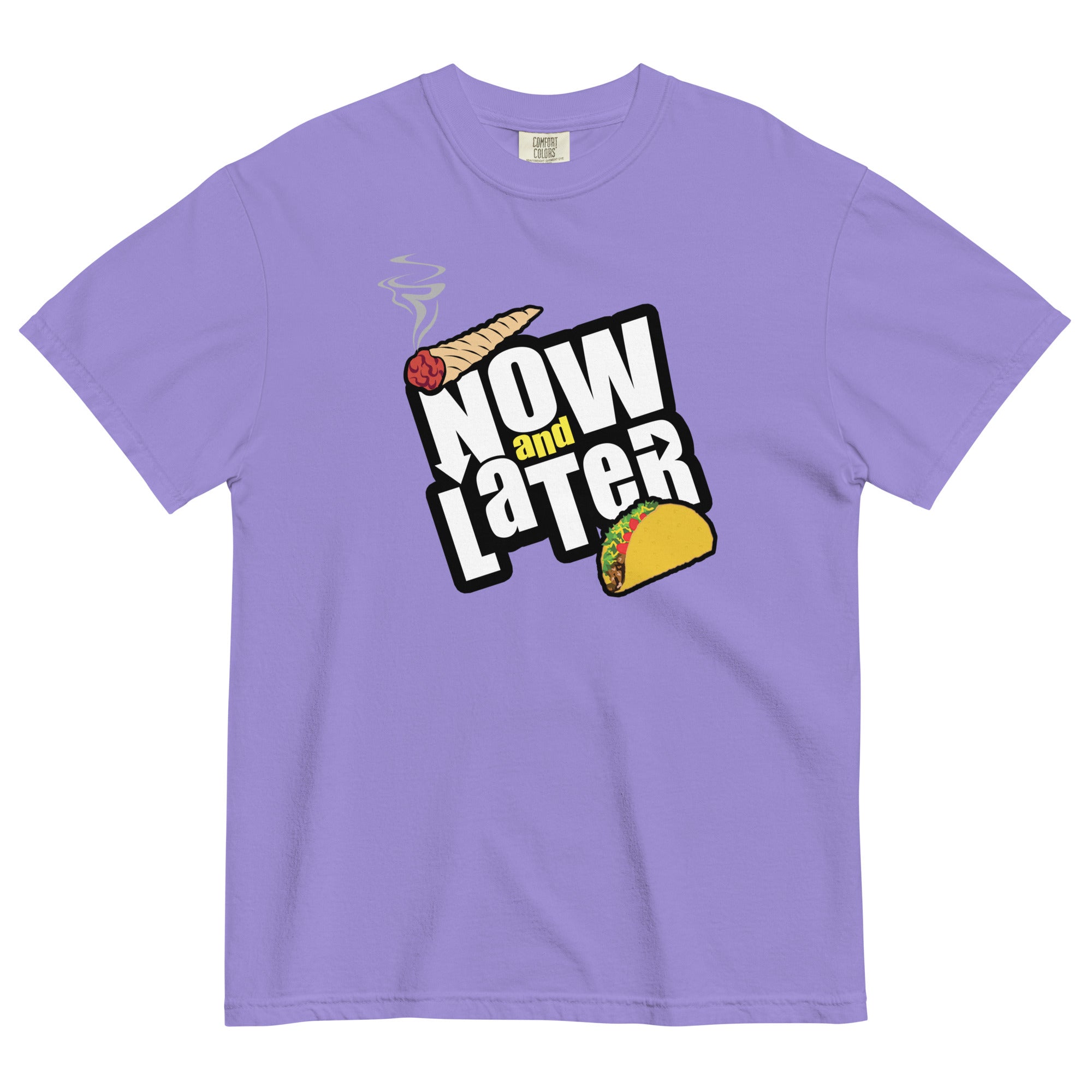 "Now & Later: Taco & Joint Edition" Funny Weed T-Shirt – Magic Leaf Tees