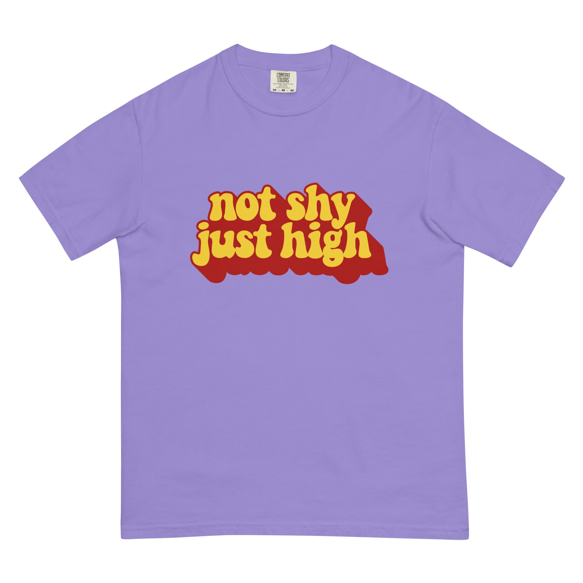 "Not Shy, Just High" Funny Weed T-Shirt – Magic Leaf Tees