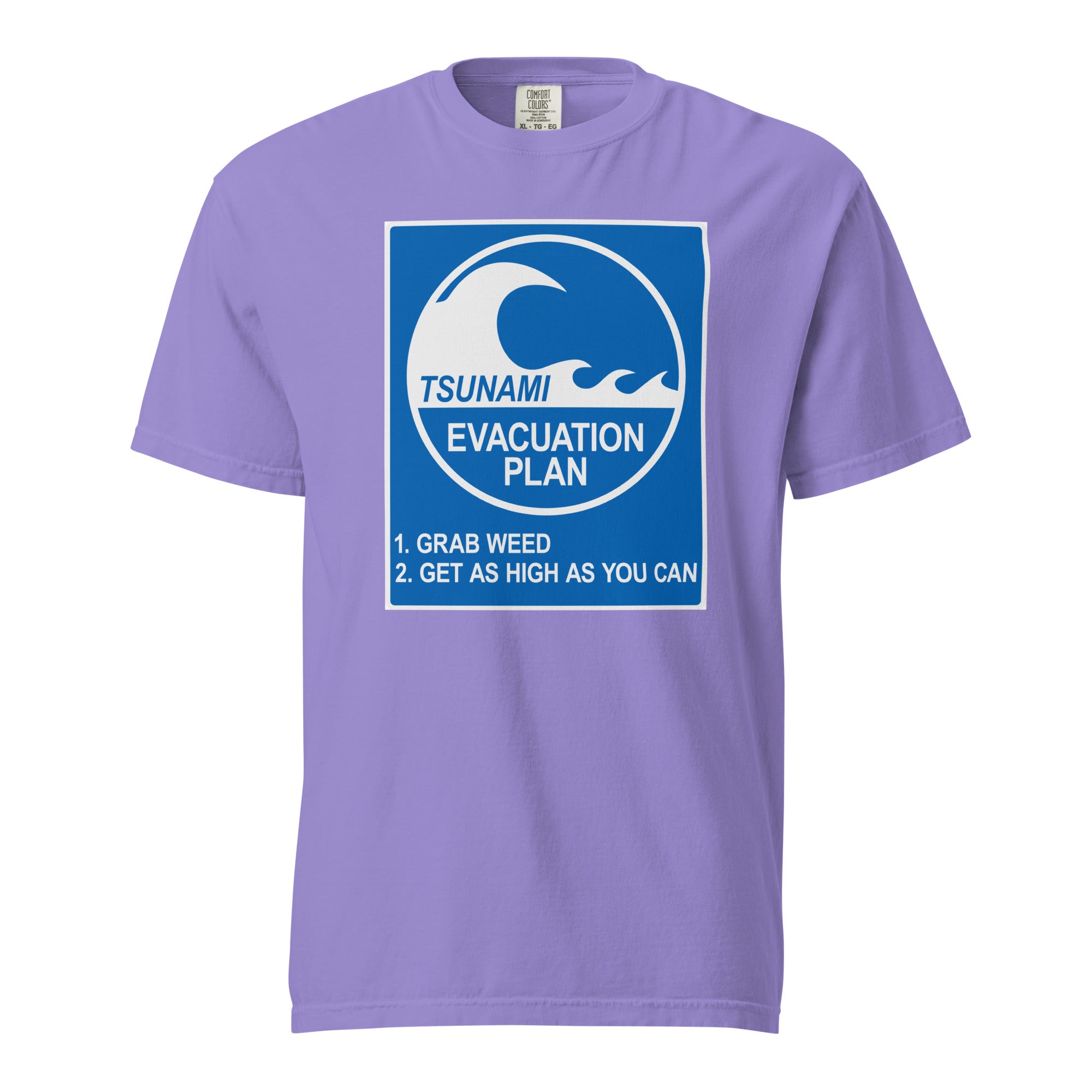 Tsunami Warning T-Shirt – Grab Weed & Get High | Funny Cannabis Apparel | Magic Leaf Tees