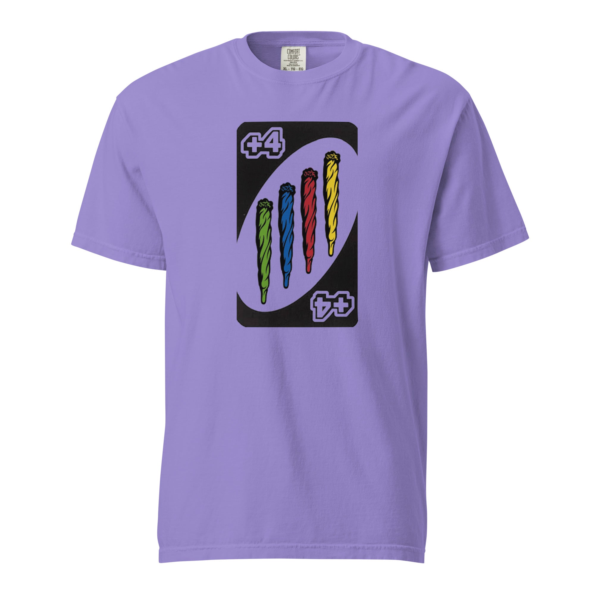 Draw Four Weed T-Shirt, Funny Cannabis Card Game Tee, +4 Joint 420 Graphic Shirt, Magic Leaf Tees