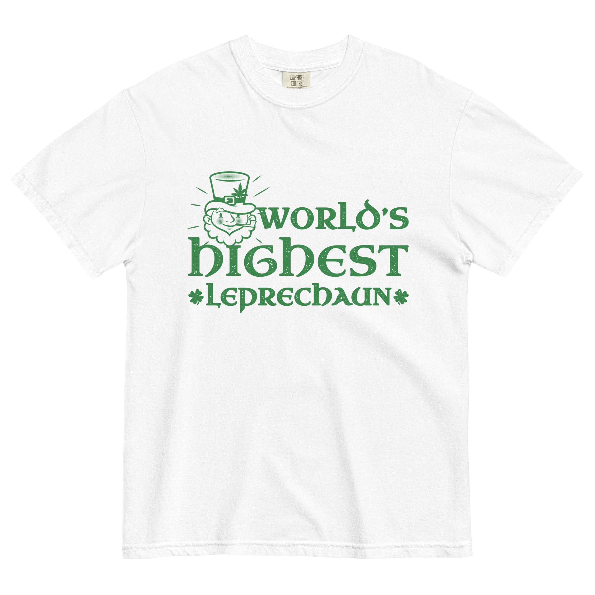 World's Highest Leprechaun Tee | St. Patrick's Day Cannabis Shirt | Herbal Humor Celebration | Magic Leaf Tees