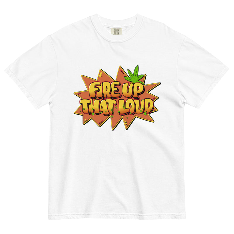 Fire Up That Loud Graffiti Tee | Urban Cannabis Shirt | Bold Weed Expression | Magic Leaf Tees