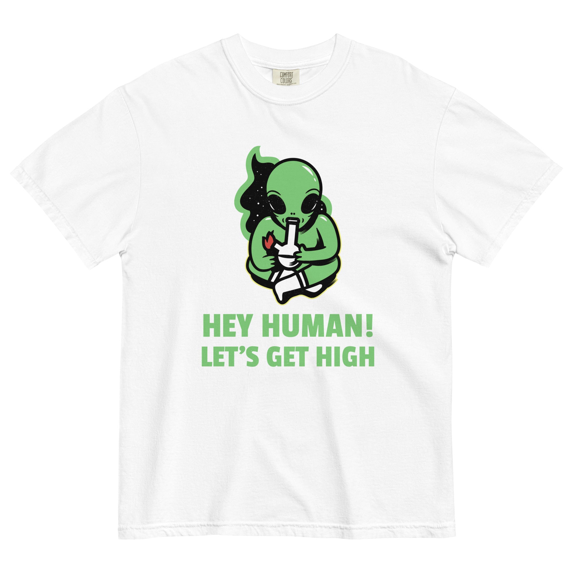 Interstellar High: Alien Smoking Bong Tee for Cosmic Cannabis Adventures! - Magic Leaf Tees