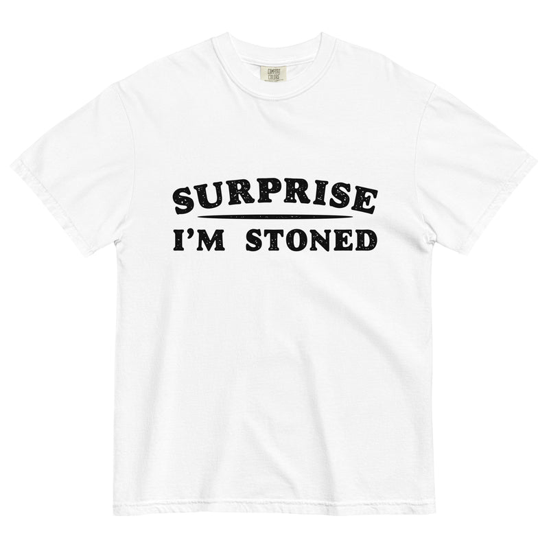 Surprise I'm Stoned: Hilarious Cannabis Confession Tee for Unexpected Highs! - Magic Leaf Tees