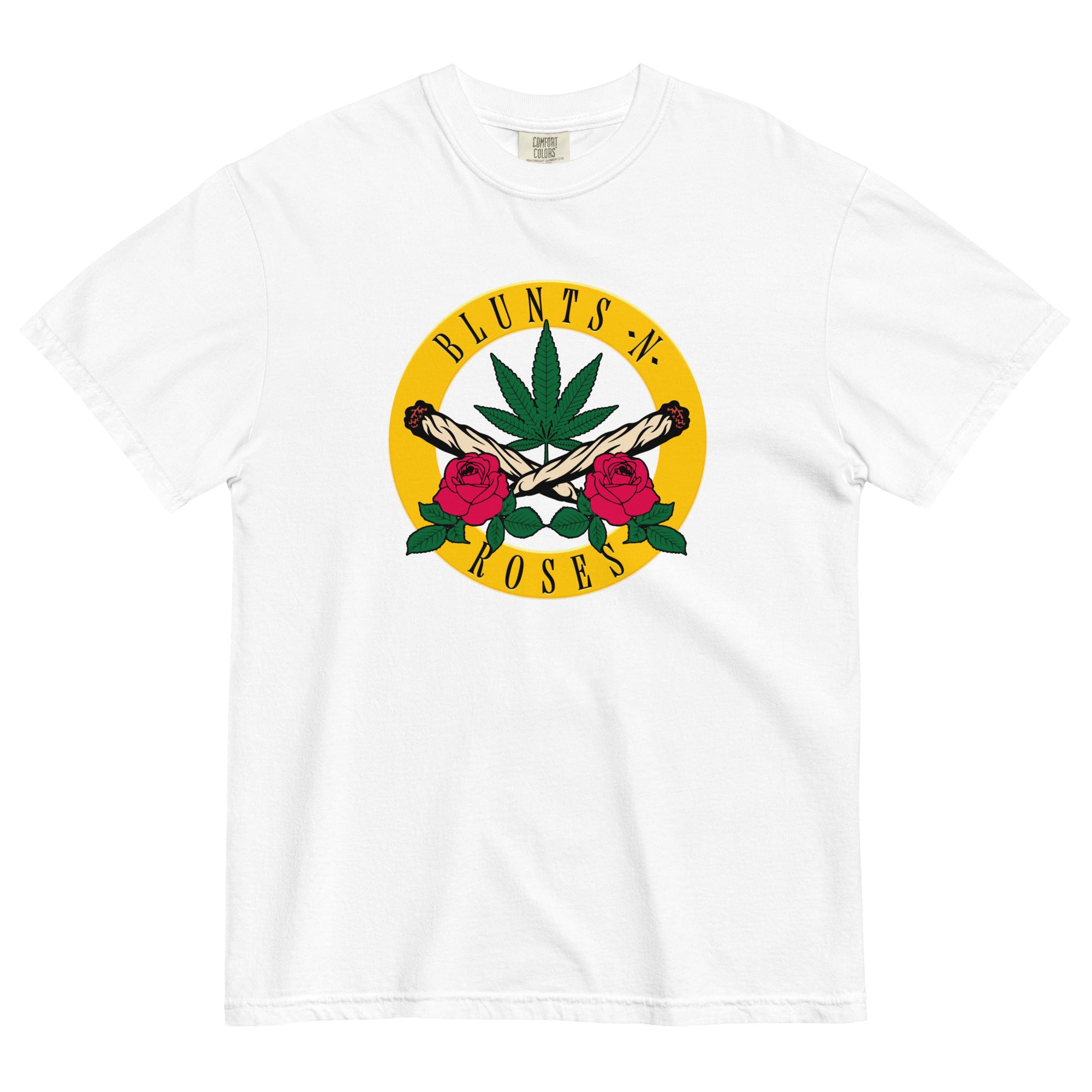 Blunts 'N Roses T-Shirt: Rock 'n Roll Weed Shirt | Magic Leaf Tees