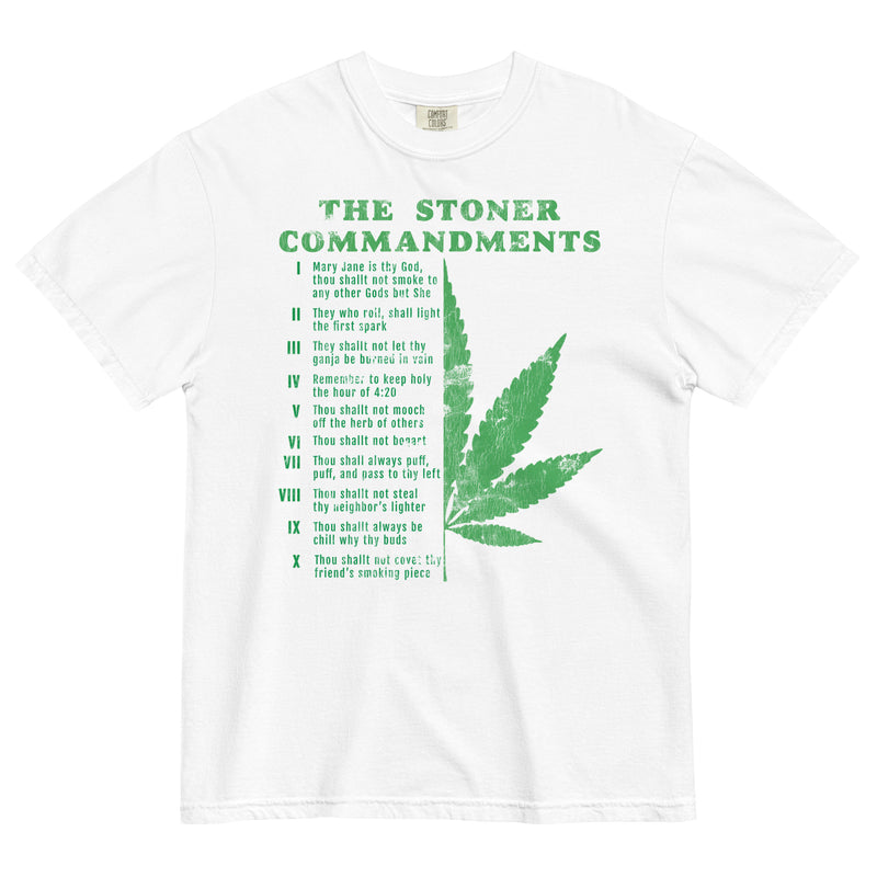 Stoner Commandments Tee: Top 10 Weed Niche Rules Shirt | Magic Leaf Tees
