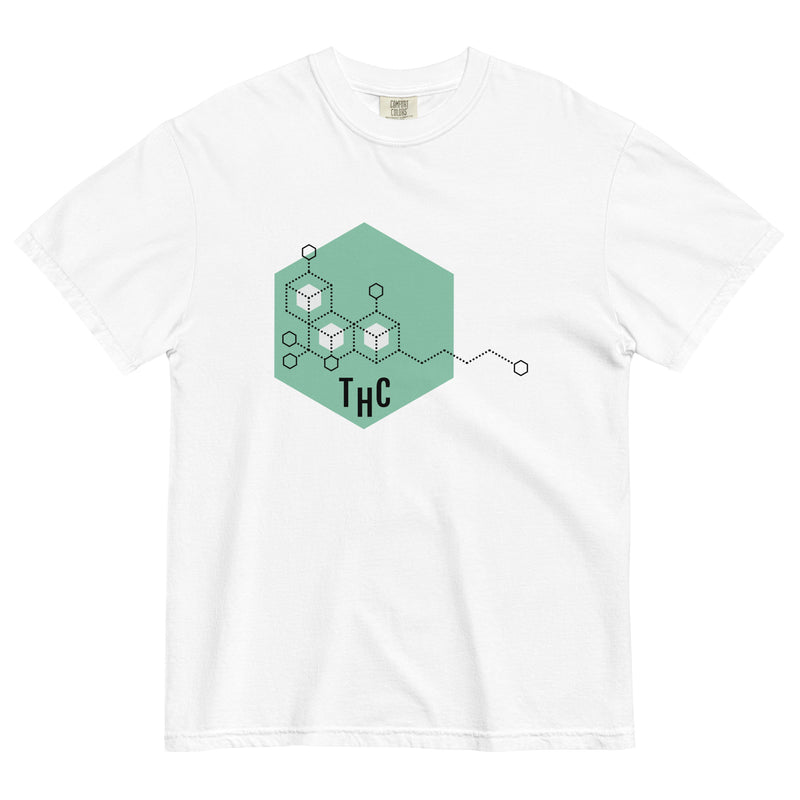 Mid Century Modern THC Molecule T-Shirt: Stylish Cannabis Tee for Chemistry Enthusiasts! | Magic Leaf Tees