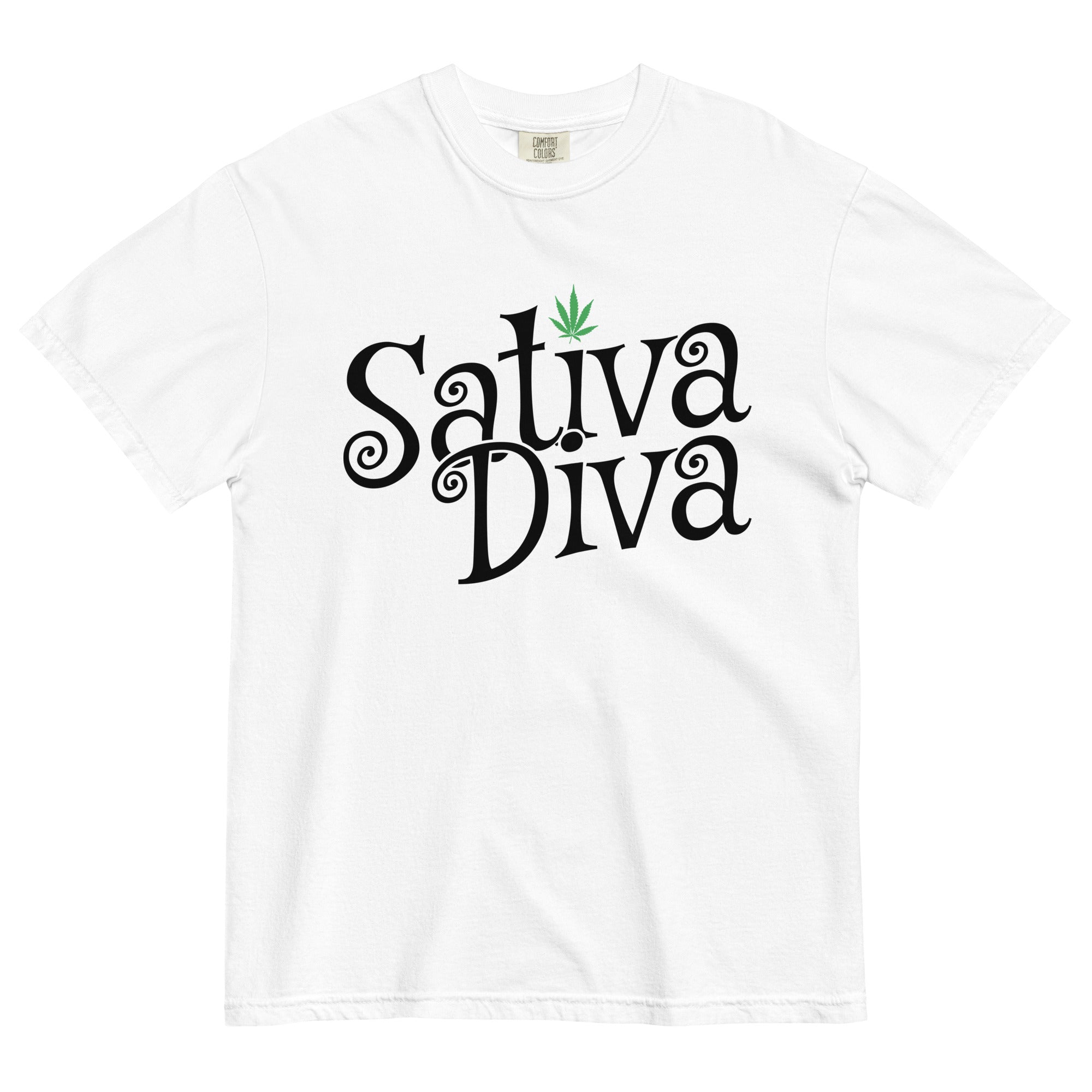 Sativa Diva Weed T-Shirt: Standout Wear for Cannabis Lovers! | Magic Leaf Tees