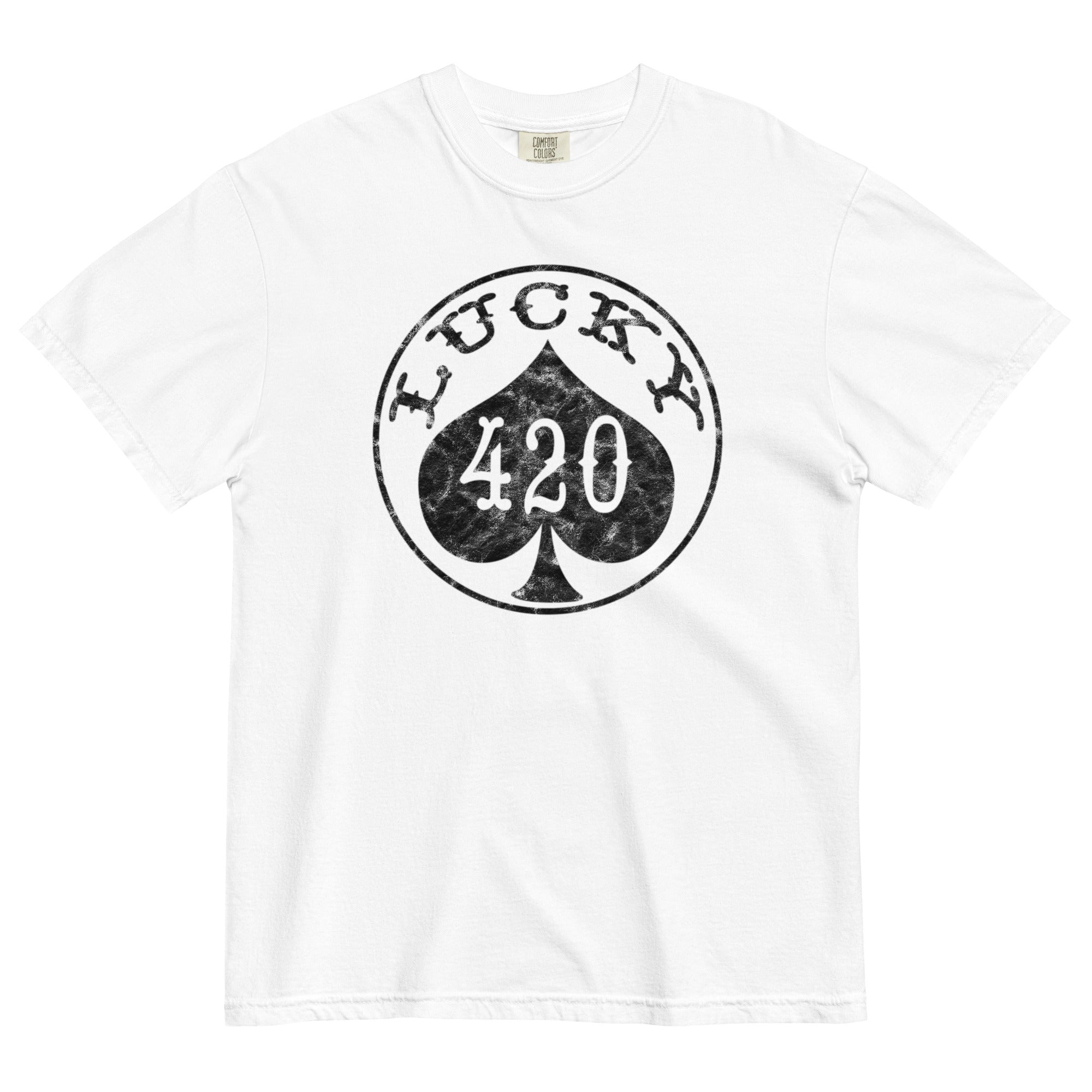 Lucky 420 T-Shirt – Weed-Themed Casino Poker Chip Design | Magic Leaf Tees