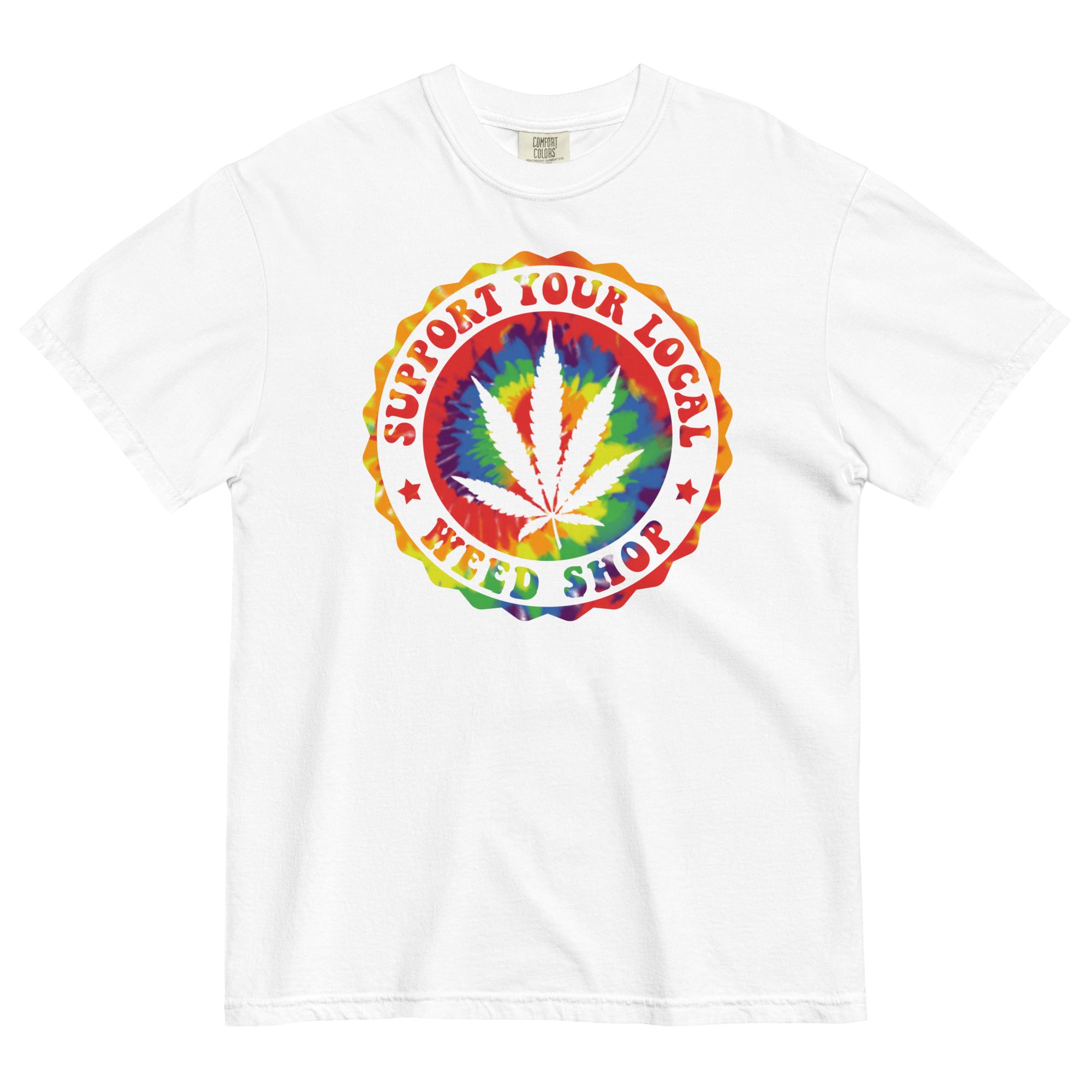 Support Your Local Weed Shop T-Shirt - Retro 60's Cannabis Apparel | Magic Leaf Tees