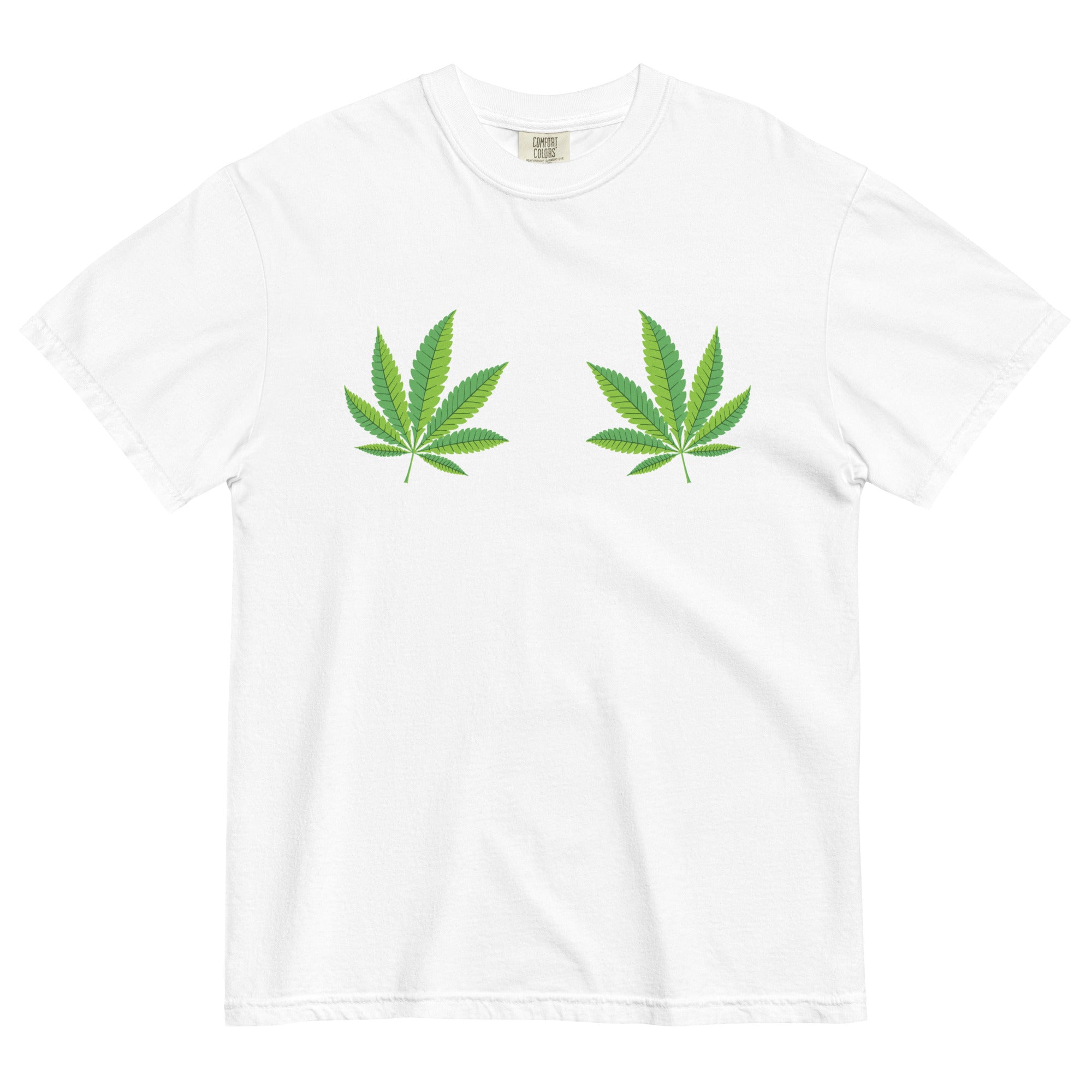 Peek-a-Leaf Boob Weed T-Shirt - Funny Weed Shirt for Cannabis Lovers | Magic Leaf Tees