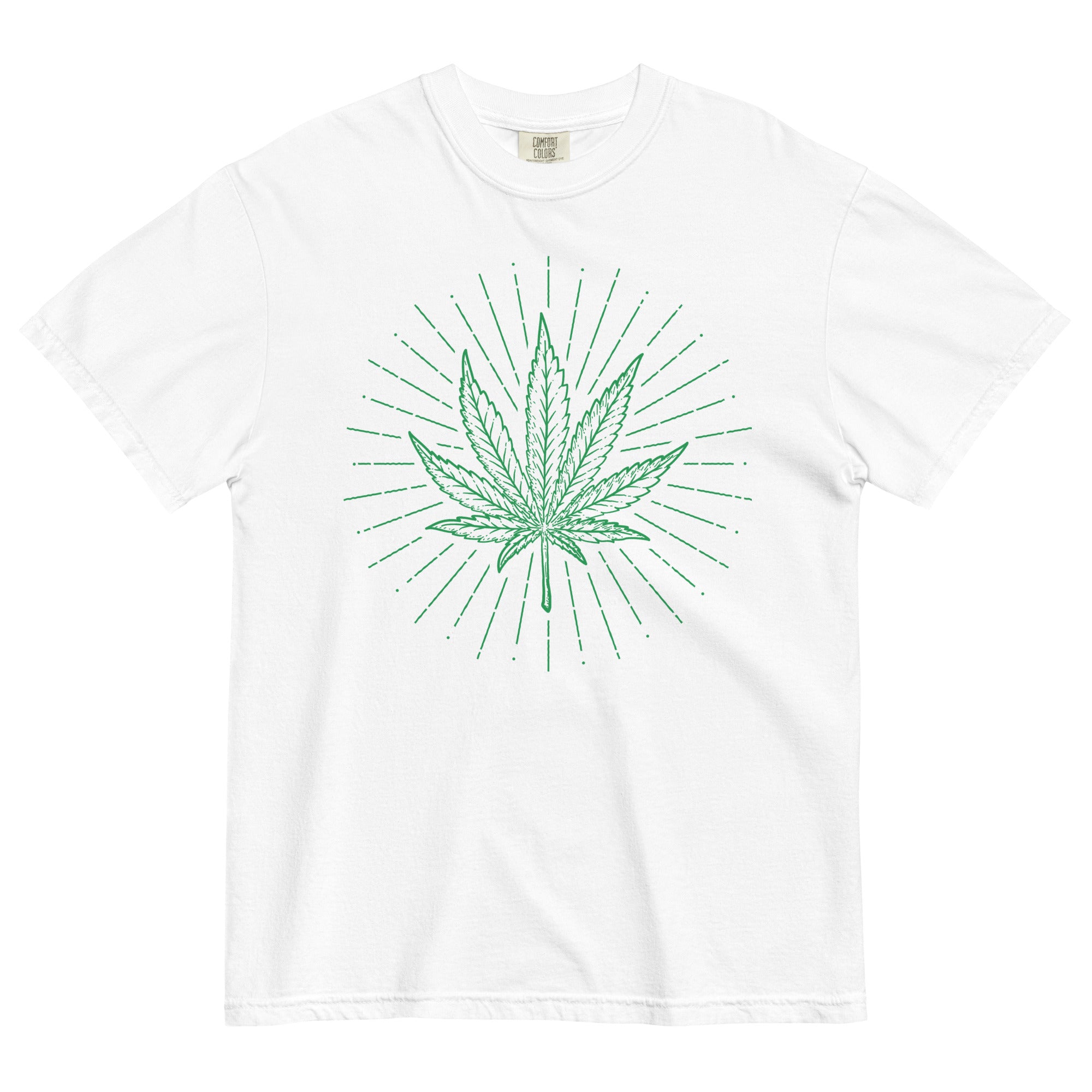 "Woodcut Style Marijuana Leaf" Trendy Cannabis T-Shirt – Magic Leaf Tees