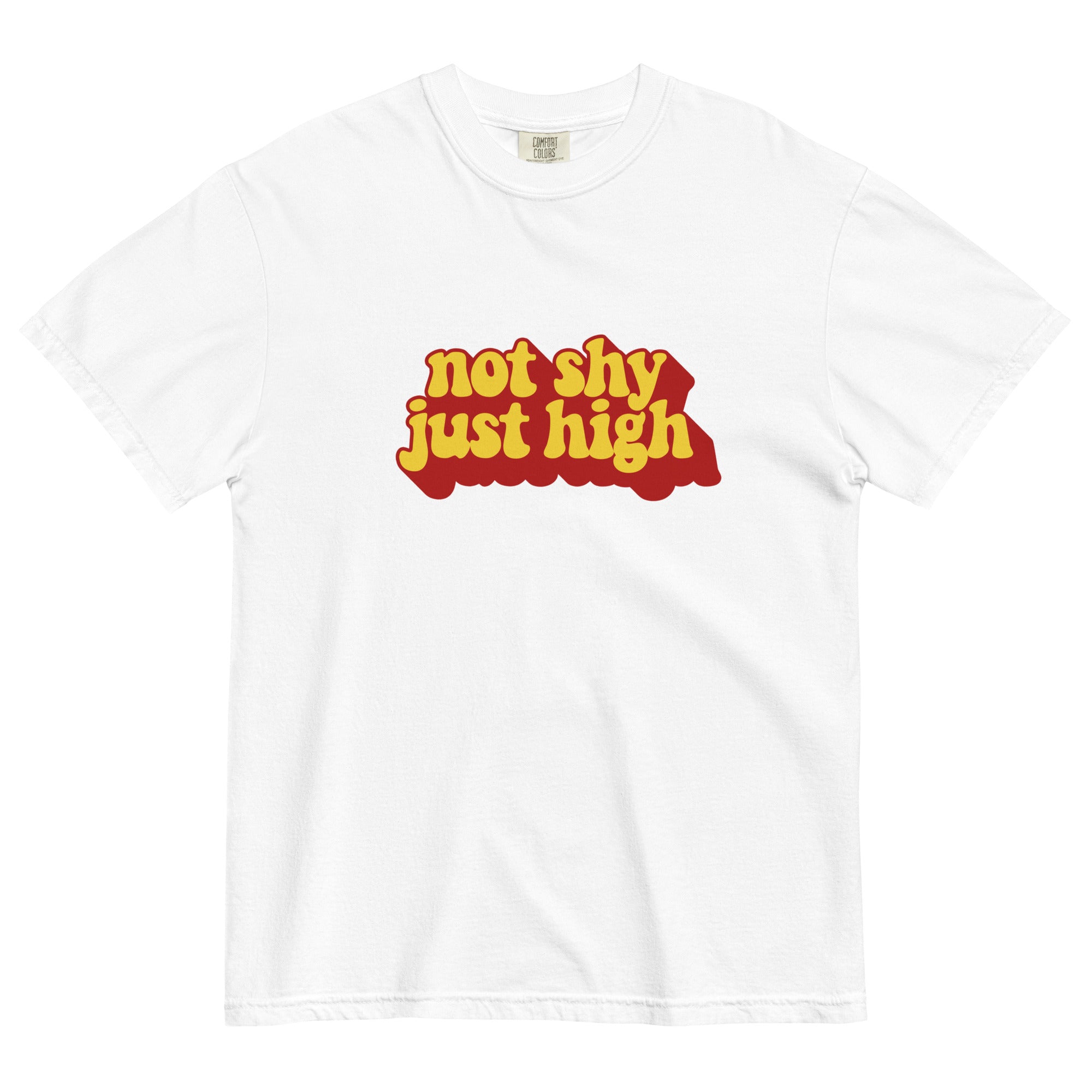 "Not Shy, Just High" Funny Weed T-Shirt – Magic Leaf Tees