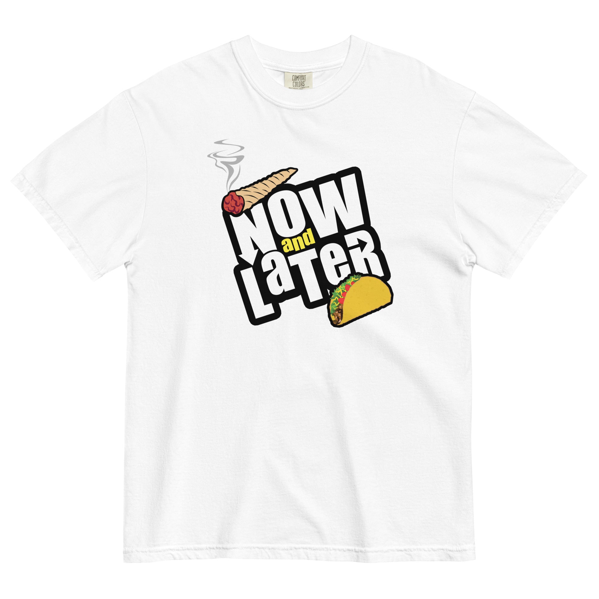 "Now & Later: Taco & Joint Edition" Funny Weed T-Shirt – Magic Leaf Tees