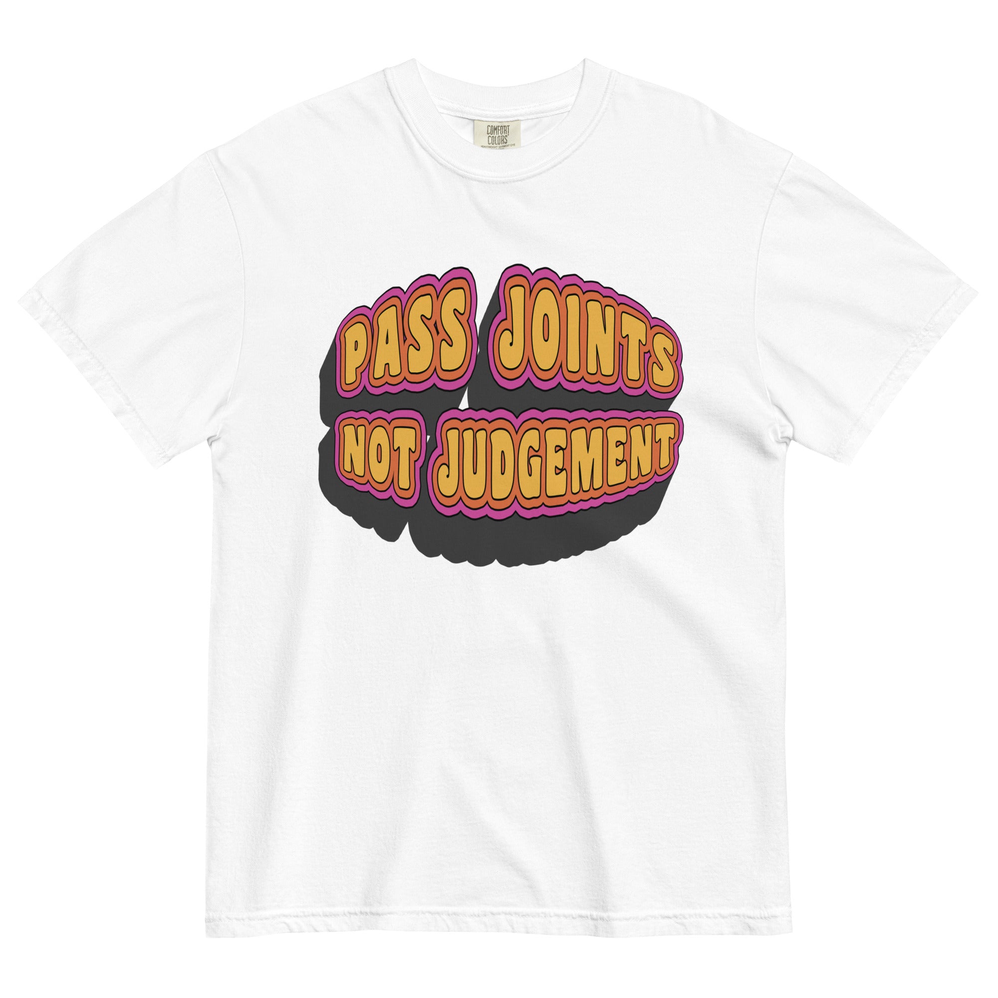 "Pass Joints Not Judgment" Retro 60's Style Weed T-Shirt – Magic Leaf Tees