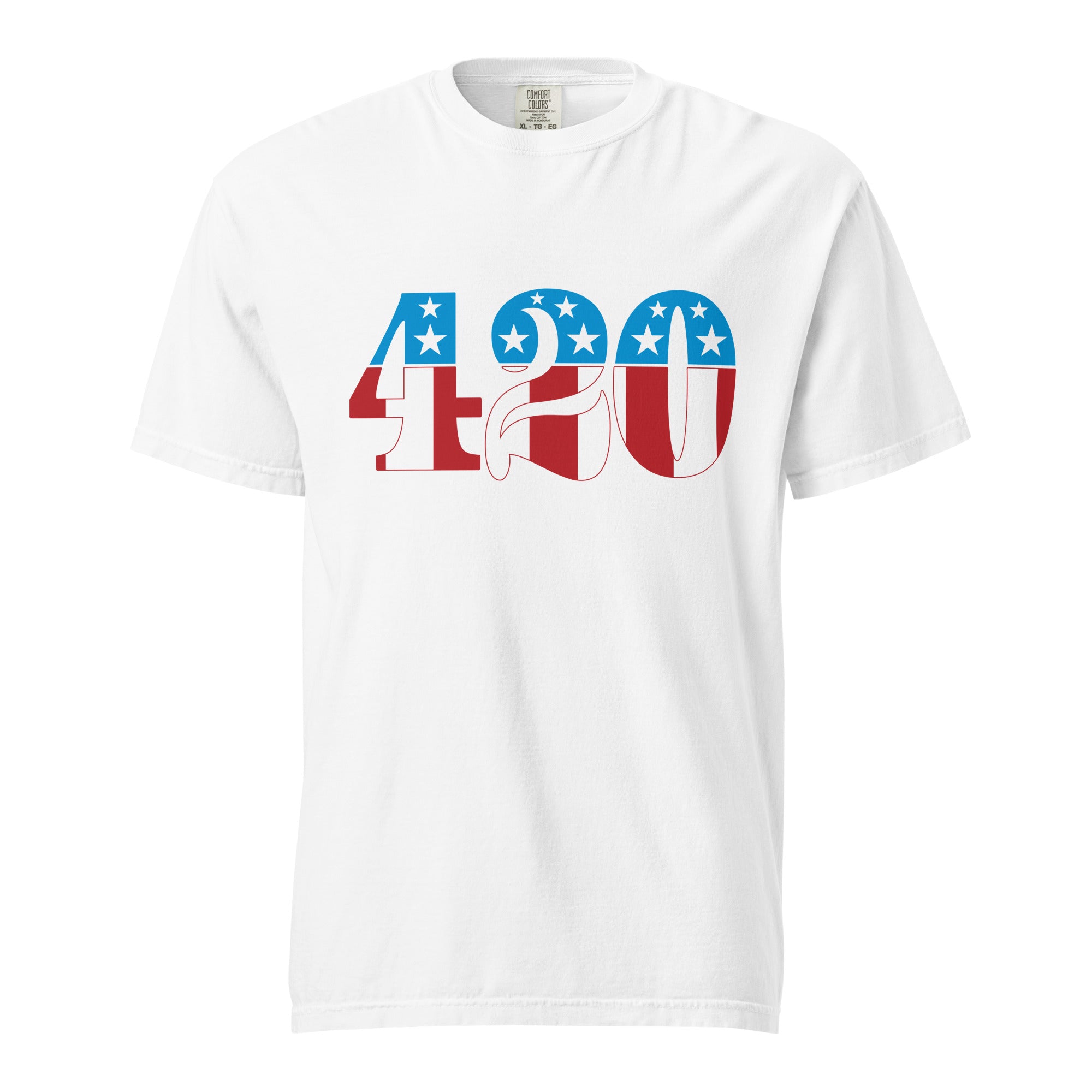 Patriotic 420 T-Shirt – Red, White & Blue Weed Apparel | Magic Leaf Tees