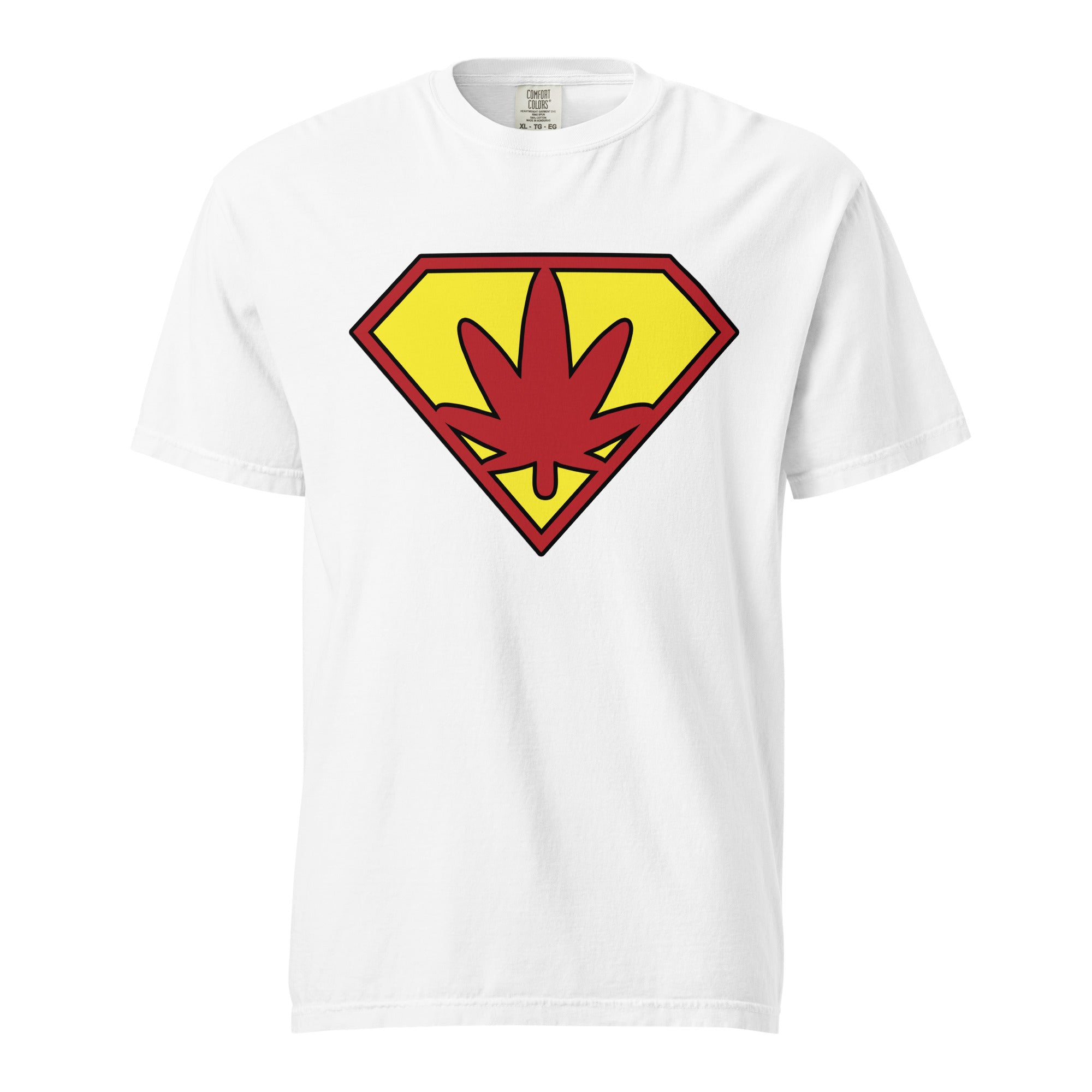 Super Weed Man Cannabis T-Shirt – Bold Marijuana Logo Design | Magic Leaf Tees