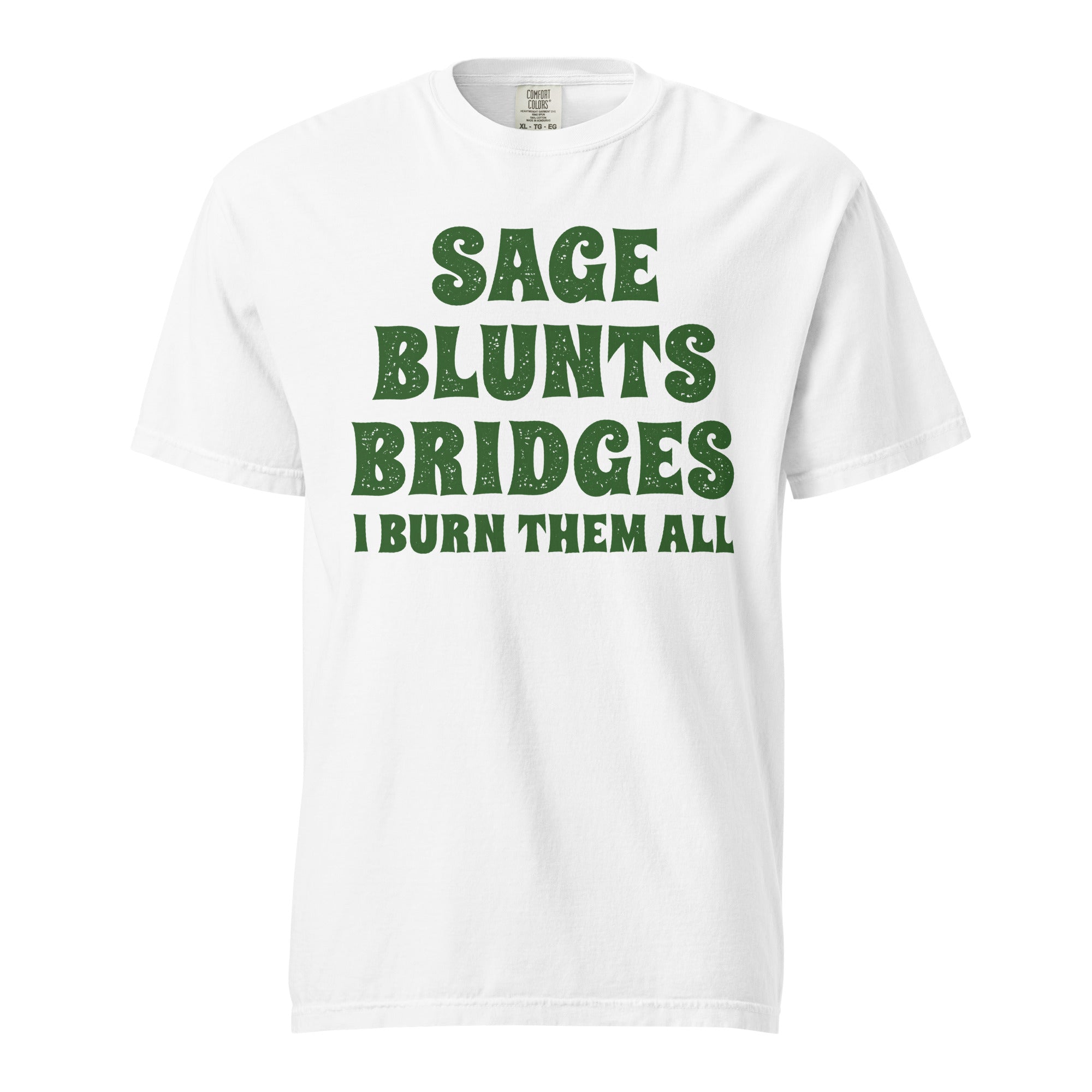 Sage Blunts Bridges T-Shirt – Funny Weed Apparel for Witches | Magic Leaf Tees