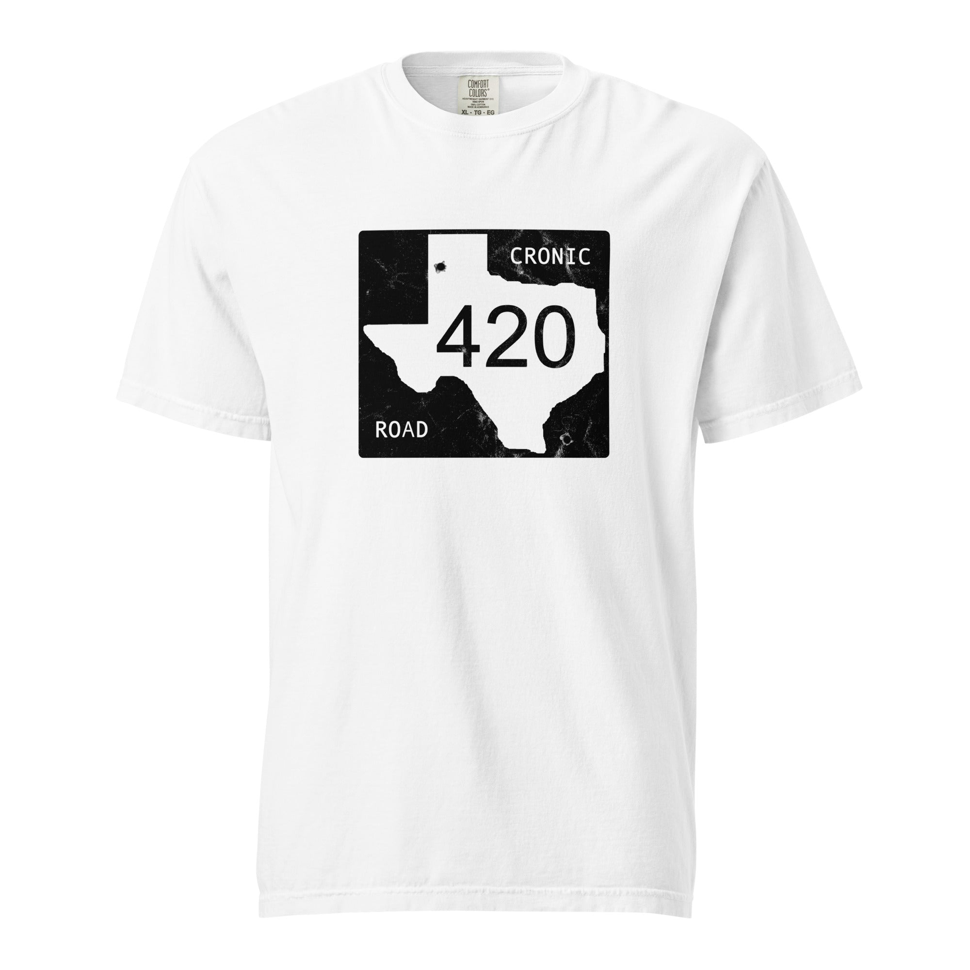 420 Cronic Road Texas Highway Sign T-Shirt | Funny Cannabis Road Sign Graphic Tee | Magic Leaf Tees