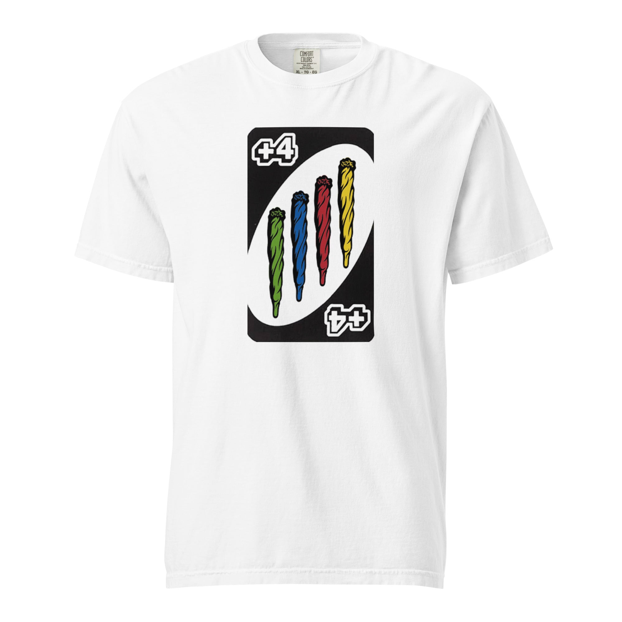 Draw Four Weed T-Shirt, Funny Cannabis Card Game Tee, +4 Joint 420 Graphic Shirt, Magic Leaf Tees