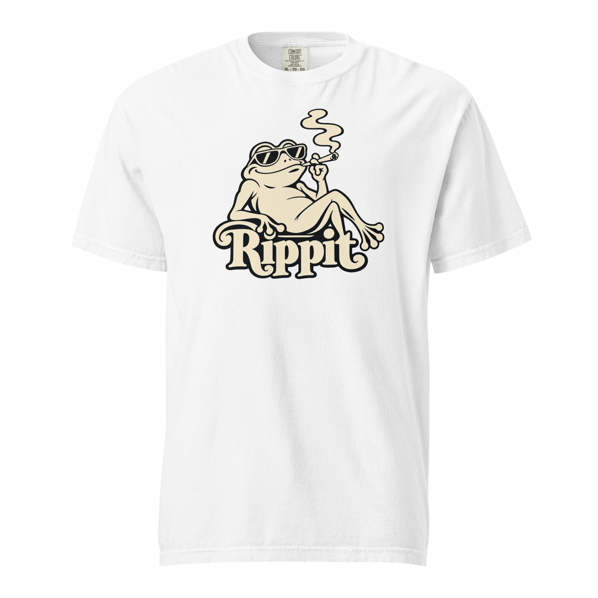 Rippit Frog T-Shirt, Funny Stoner Frog Tee, Retro Cannabis Mascot 420 Graphic Shirt