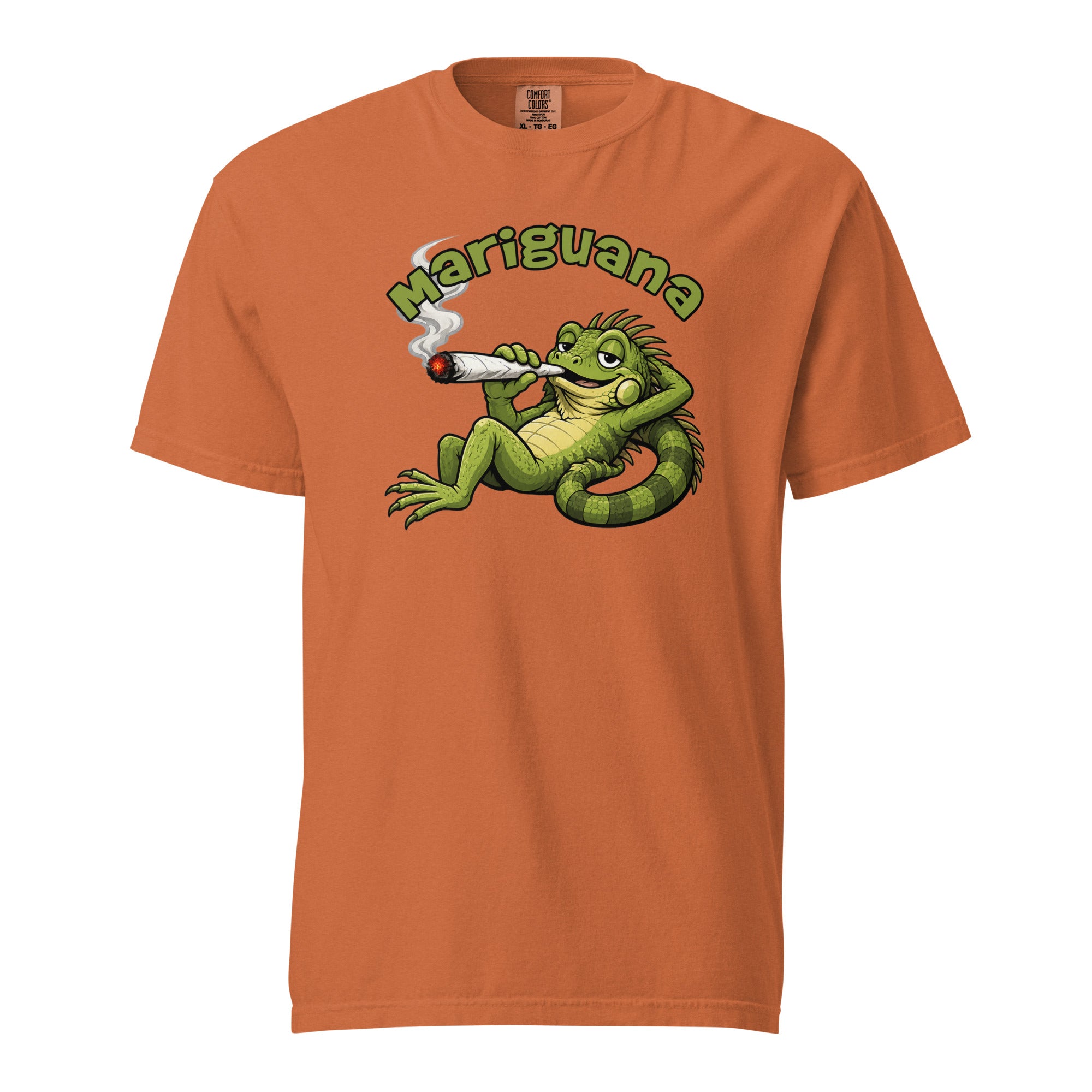 Mariguana Iguana T-Shirt, Funny Stoner Lizard Graphic Tee, Cannabis Humor Shirt, 420 Weed Joke Gift, Magic Leaf Tees