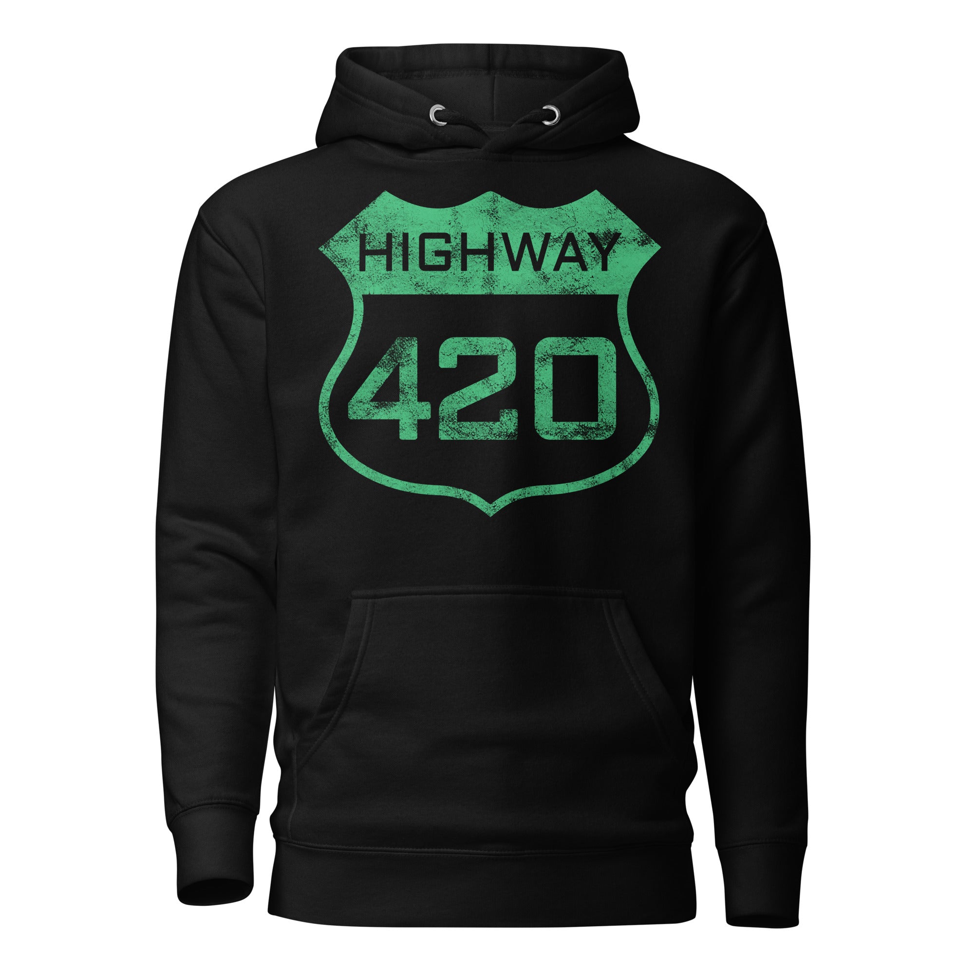 Highway 420 Funny Cannabis Hoodie – Perfect Weed Hoodie for Stoners | Magic Leaf Tees