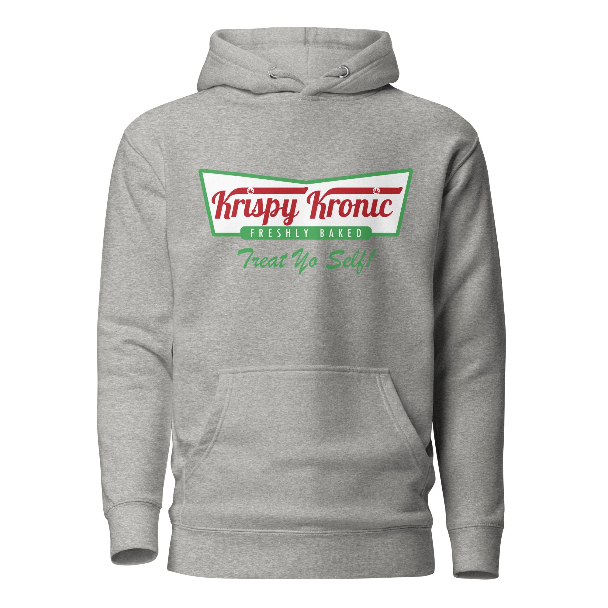 Krispy Kronic Treat Yo' Self Hoodie – Funny Weed-Themed Apparel for Cannabis and Doughnut Lovers | Magic Leaf Tees