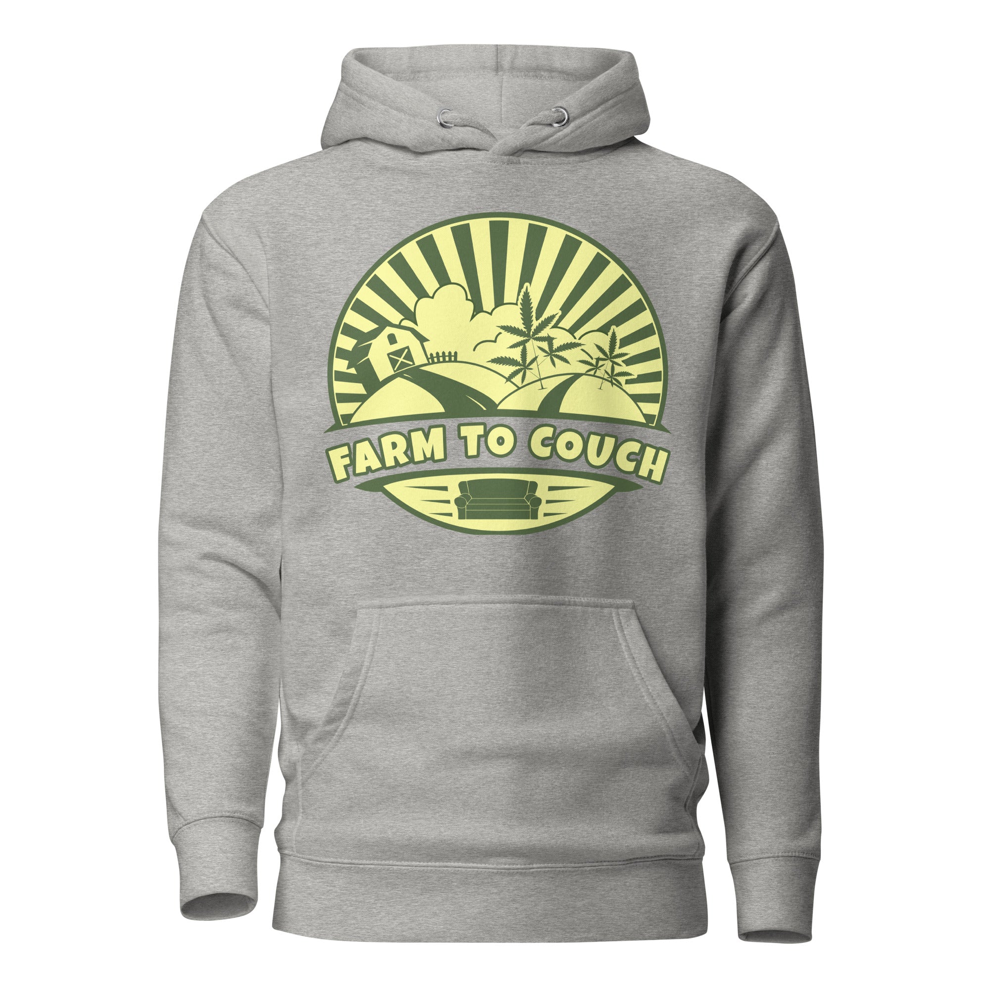 Farm To Couch Hoodie – Funny Weed-Themed Apparel for Cannabis Growers and Hemp Farmers | Magic Leaf Tees