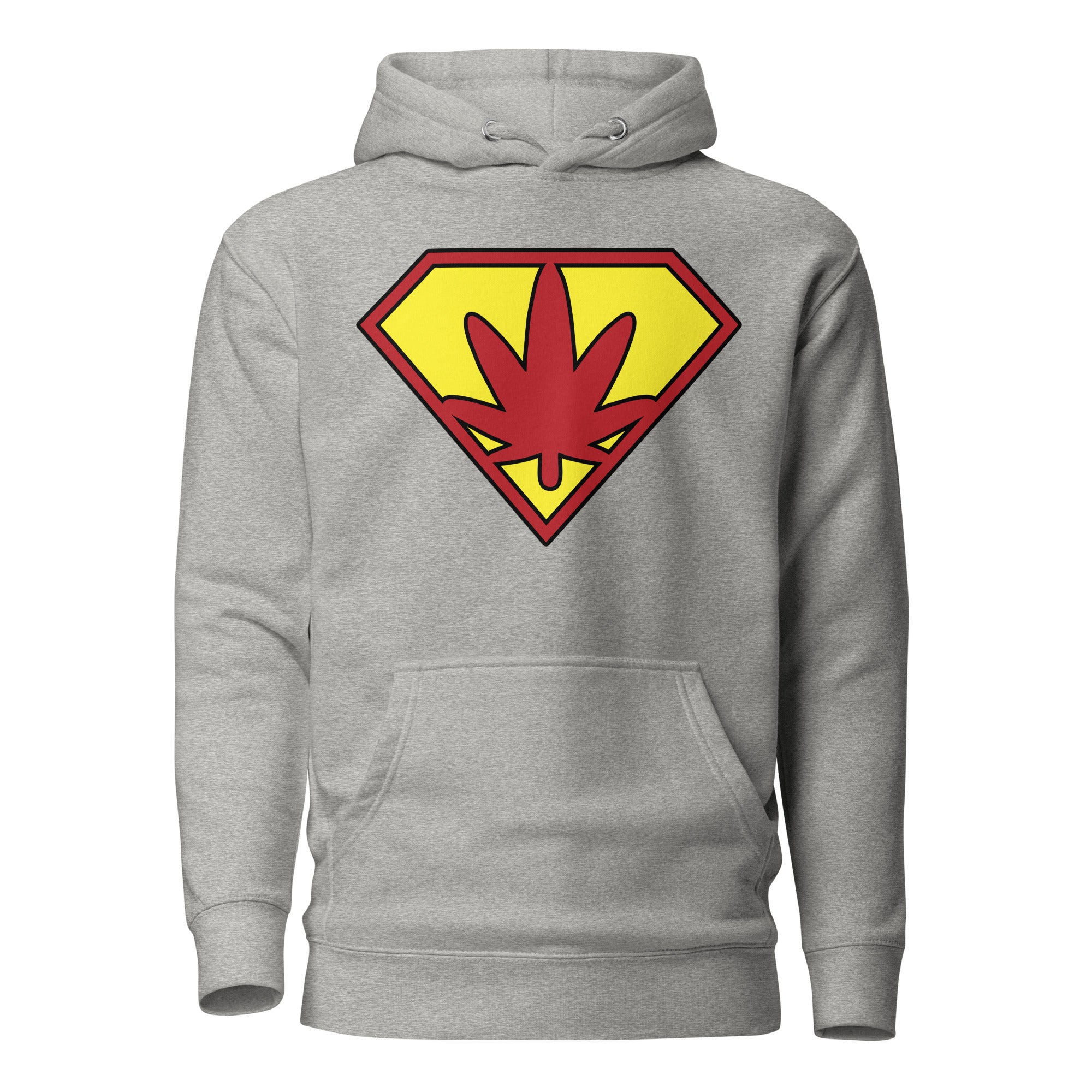 Super Weed Man Cannabis Hoodie – Bold Marijuana Logo Design | Magic Leaf Tees