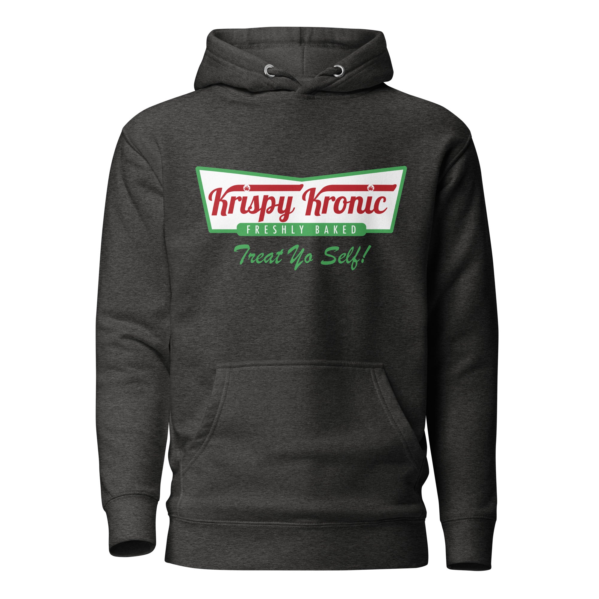 Krispy Kronic Treat Yo' Self Hoodie – Funny Weed-Themed Apparel for Cannabis and Doughnut Lovers | Magic Leaf Tees