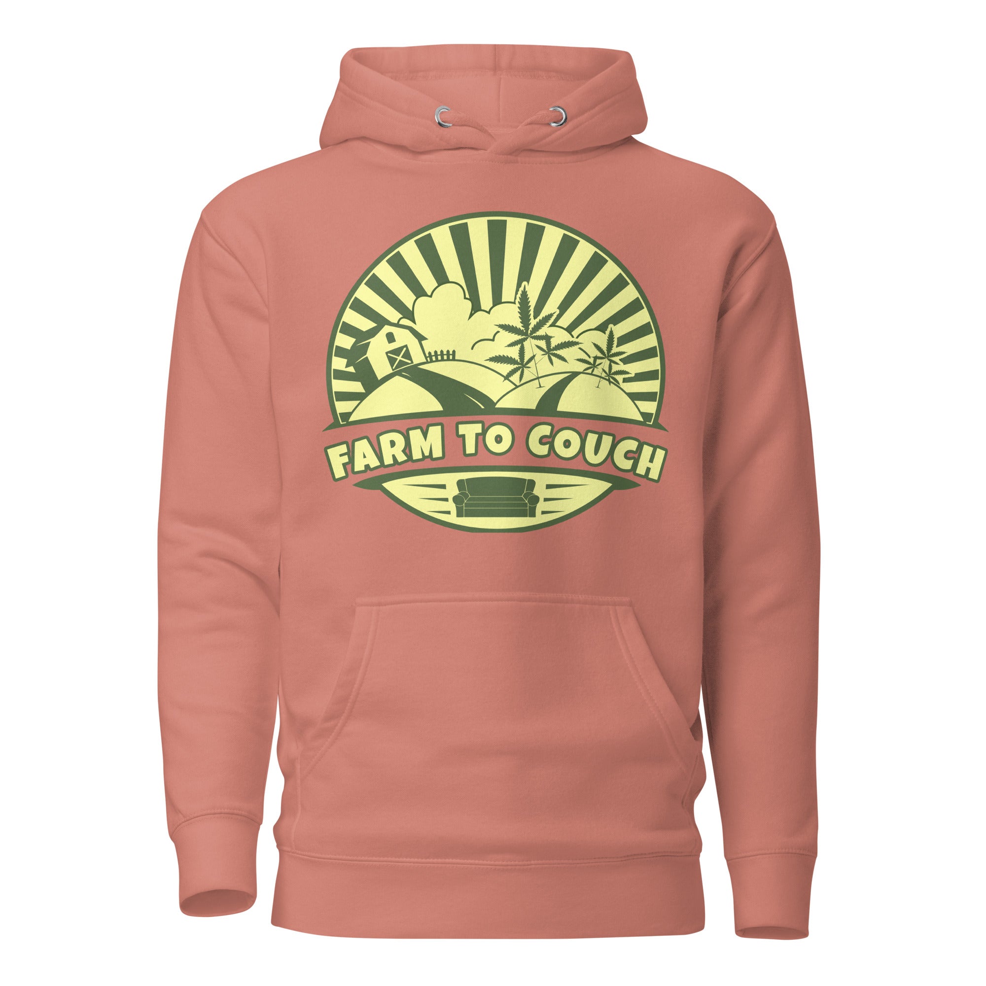 Farm To Couch Hoodie – Funny Weed-Themed Apparel for Cannabis Growers and Hemp Farmers | Magic Leaf Tees