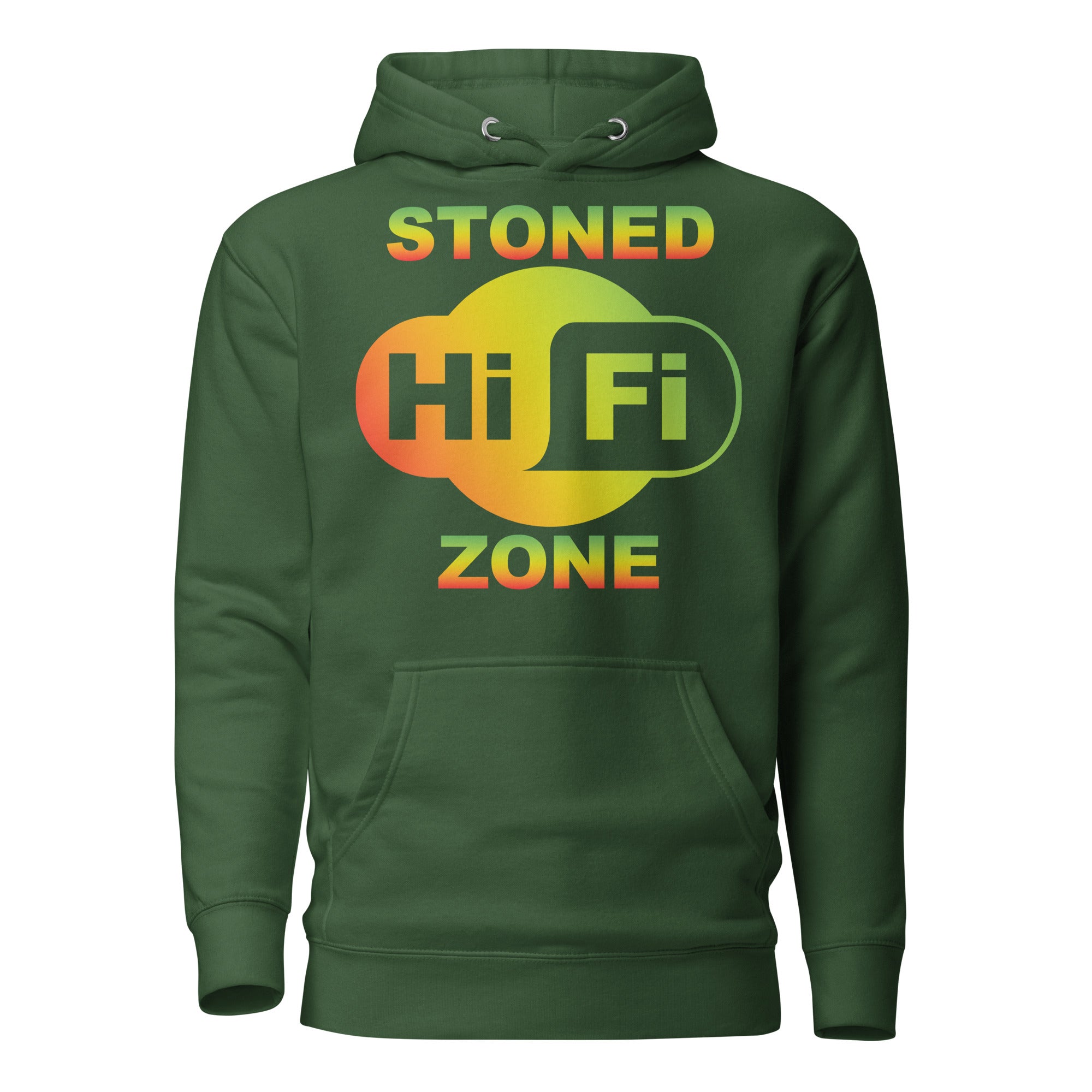 Hi Fi Stoned Zone Hoodie - Trendy Cannabis Apparel for Laid Back Stoners | Magic Leaf Tees