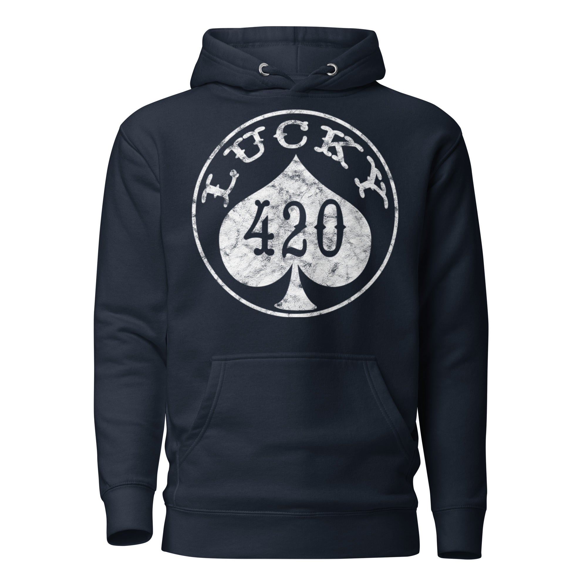 Lucky 420 Weed Hoodie – Weed-Themed Casino Poker Chip Design | Magic Leaf Tees