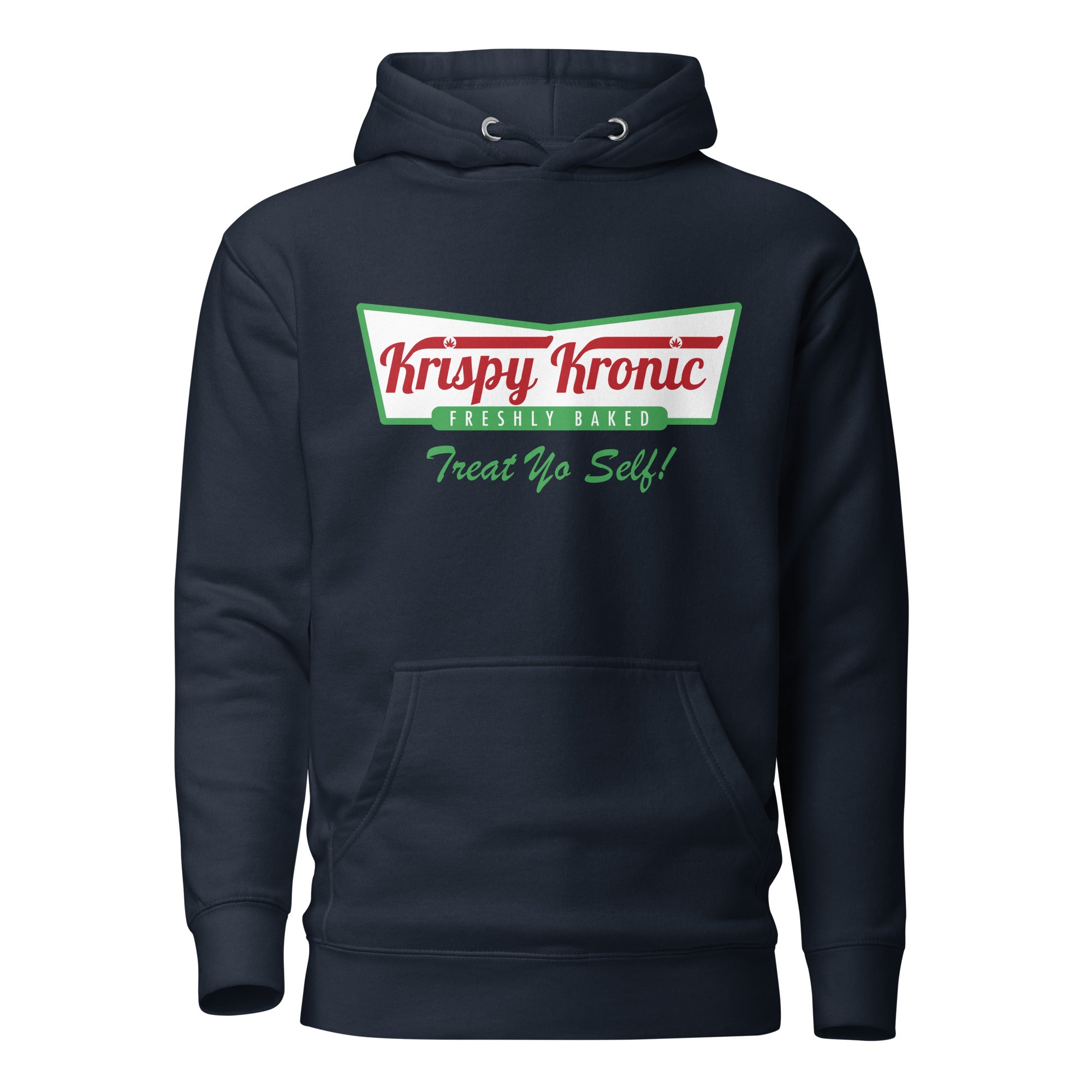 Krispy Kronic Treat Yo' Self Hoodie – Funny Weed-Themed Apparel for Cannabis and Doughnut Lovers | Magic Leaf Tees