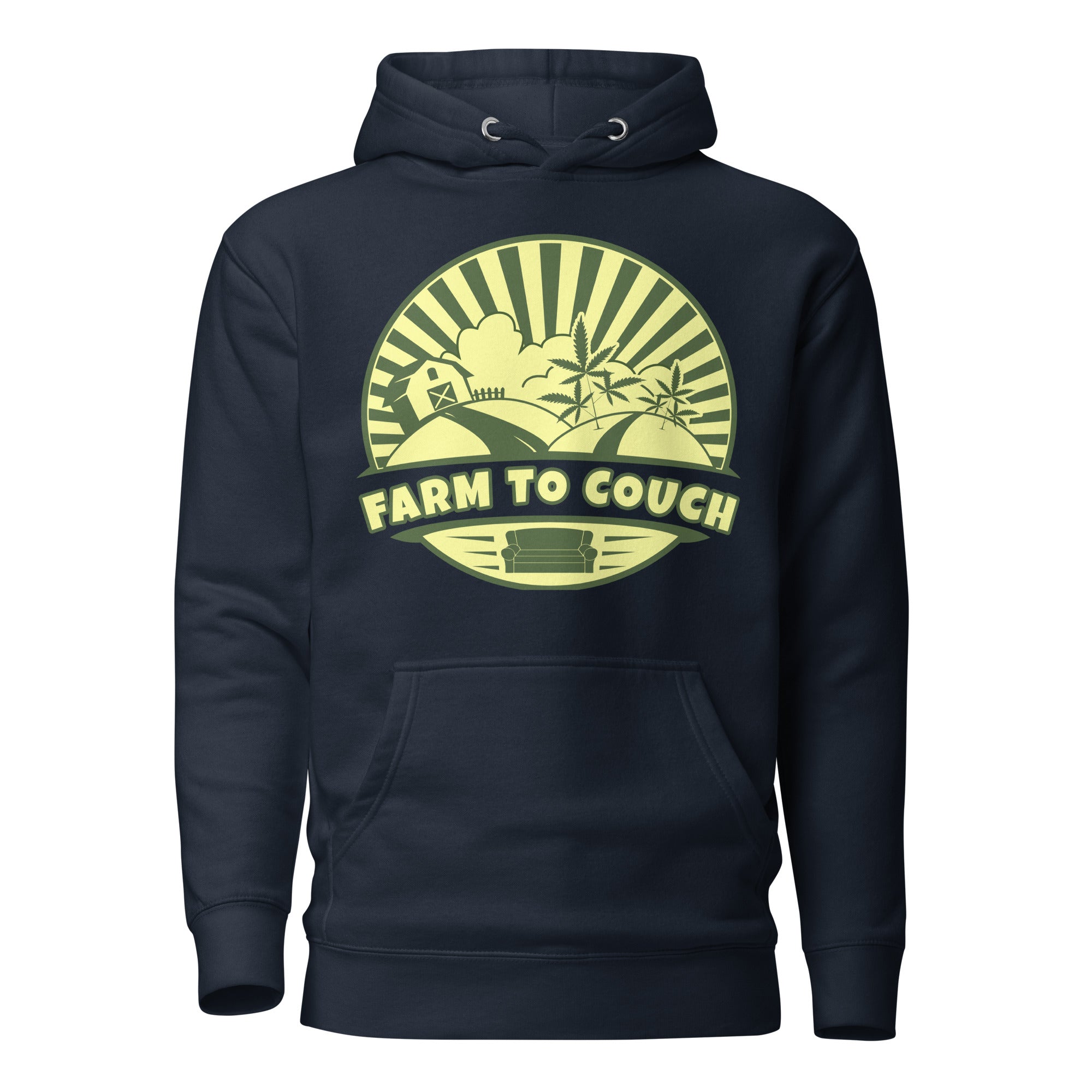 Farm To Couch Hoodie – Funny Weed-Themed Apparel for Cannabis Growers and Hemp Farmers | Magic Leaf Tees