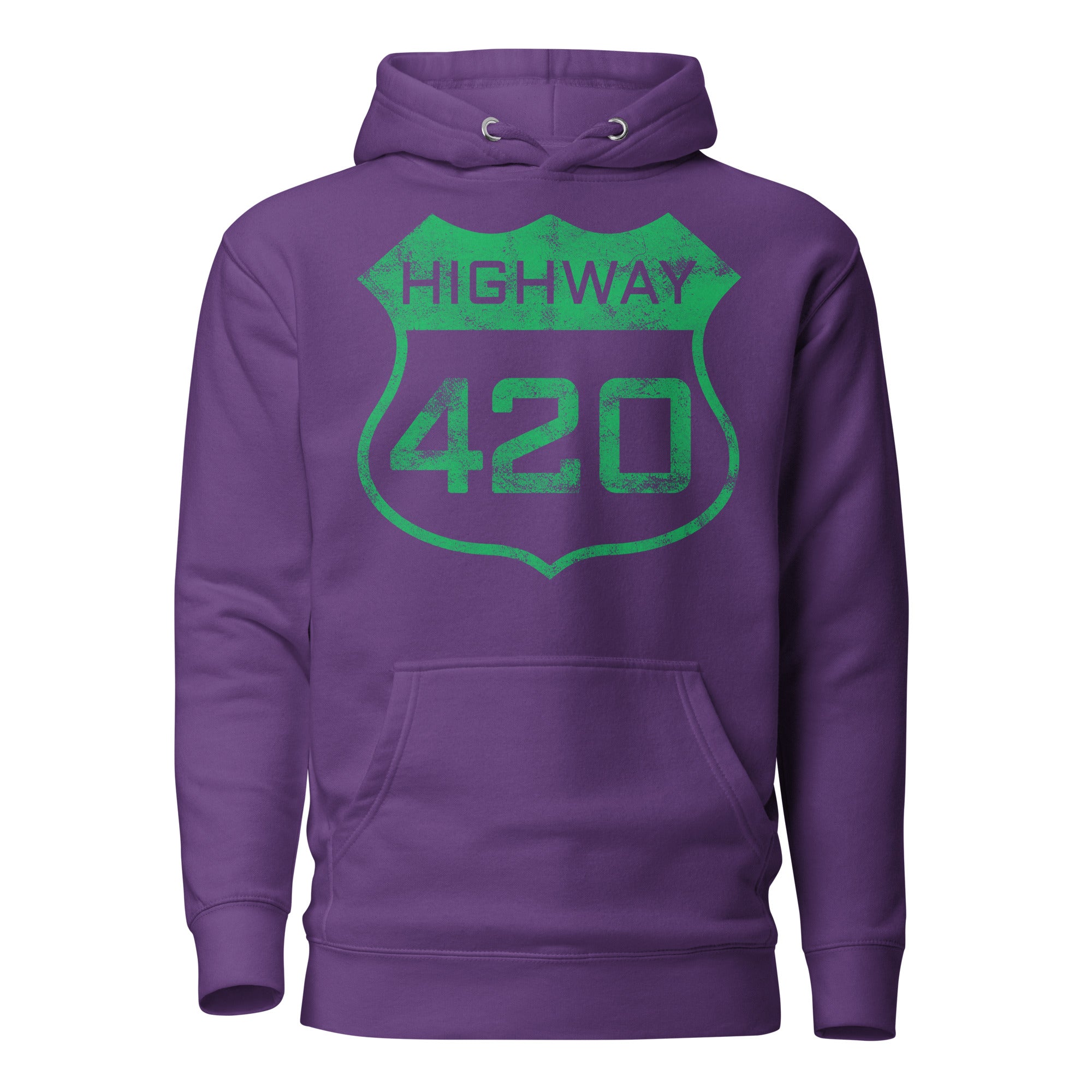 Highway 420 Funny Cannabis Hoodie – Perfect Weed Hoodie for Stoners | Magic Leaf Tees