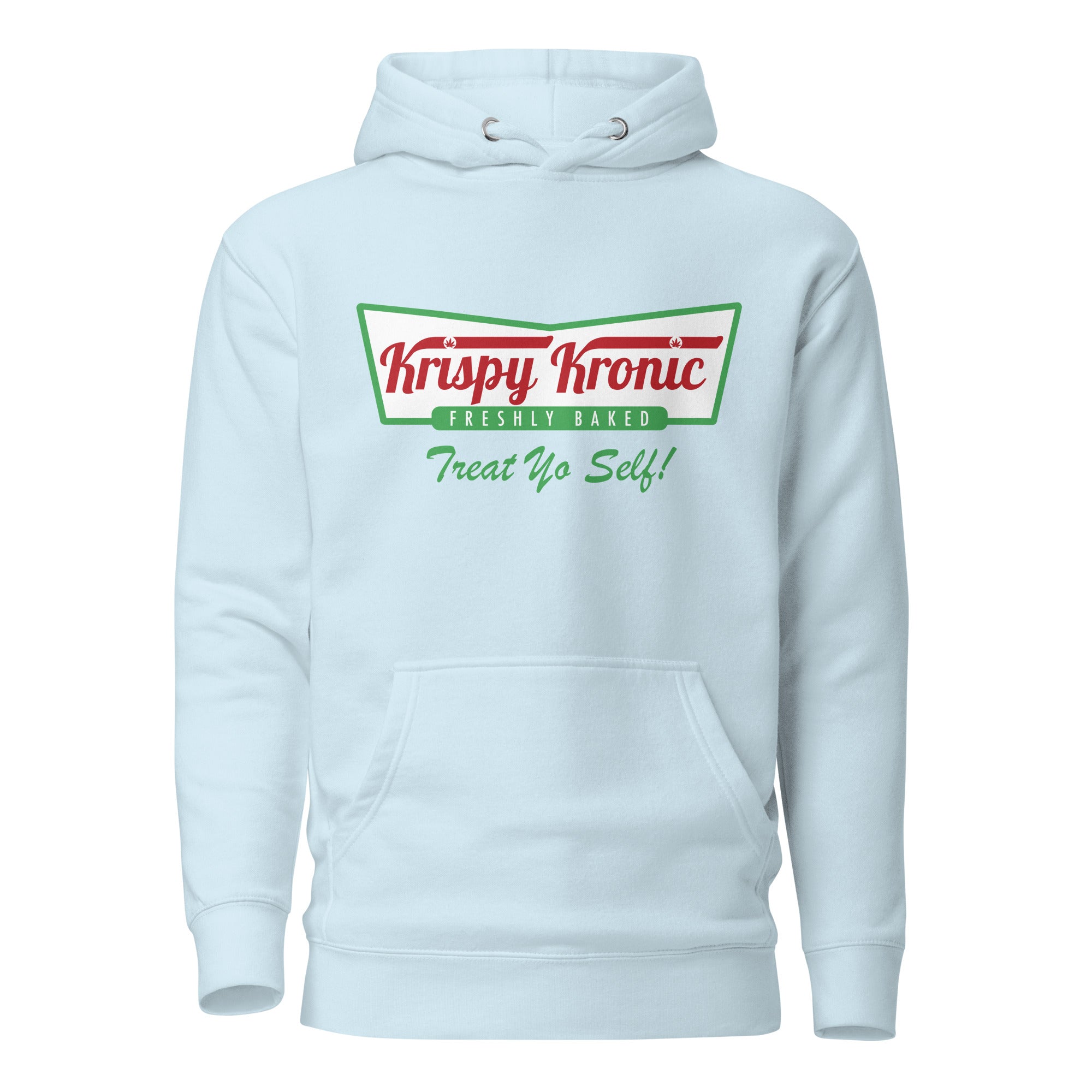 Krispy Kronic Treat Yo' Self Hoodie – Funny Weed-Themed Apparel for Cannabis and Doughnut Lovers | Magic Leaf Tees