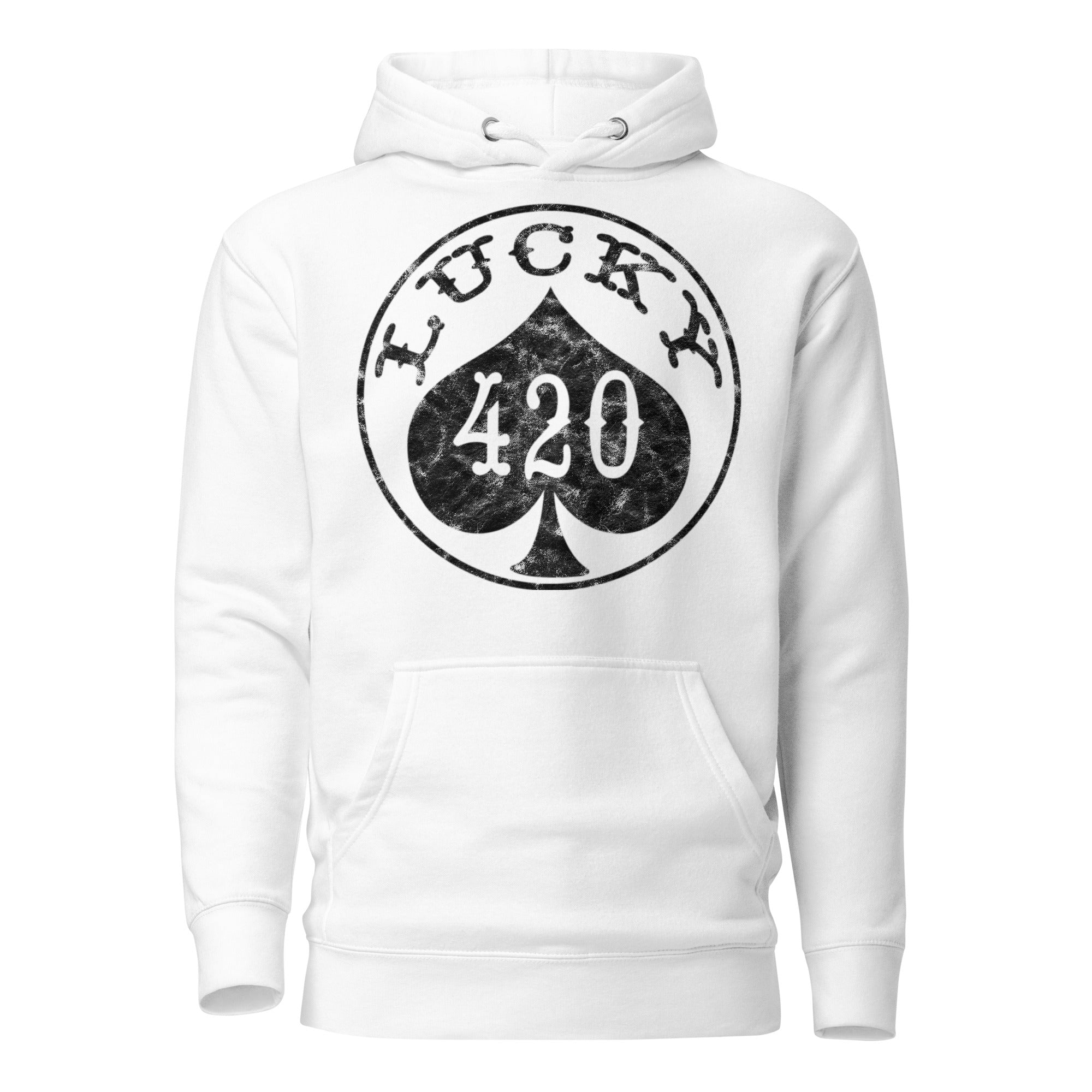 Lucky 420 Weed Hoodie – Weed-Themed Casino Poker Chip Design | Magic Leaf Tees