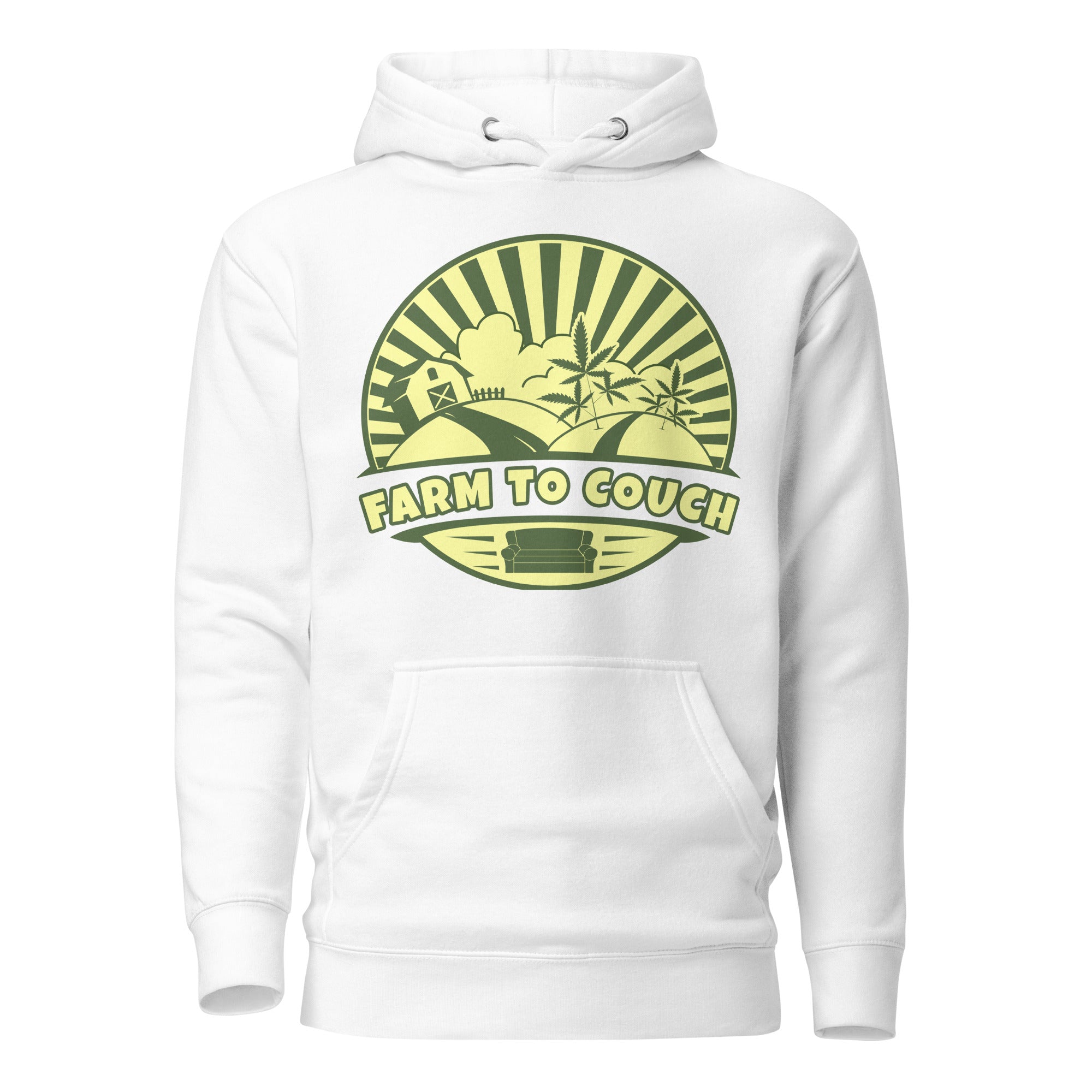 Farm To Couch Hoodie – Funny Weed-Themed Apparel for Cannabis Growers and Hemp Farmers | Magic Leaf Tees