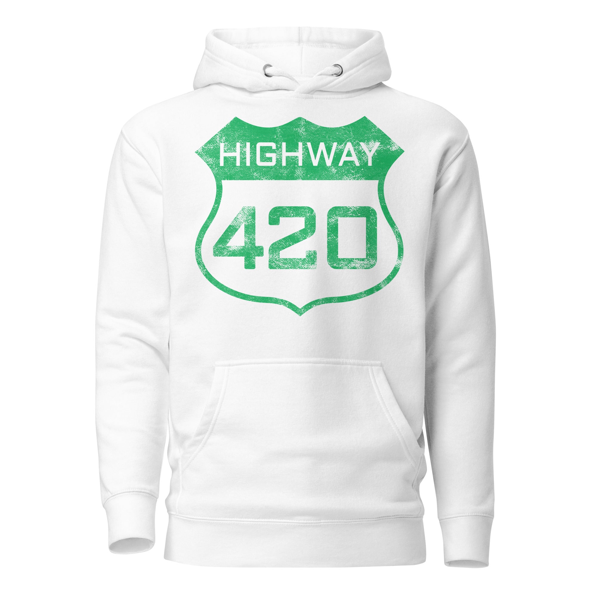 Highway 420 Funny Cannabis Hoodie – Perfect Weed Hoodie for Stoners | Magic Leaf Tees