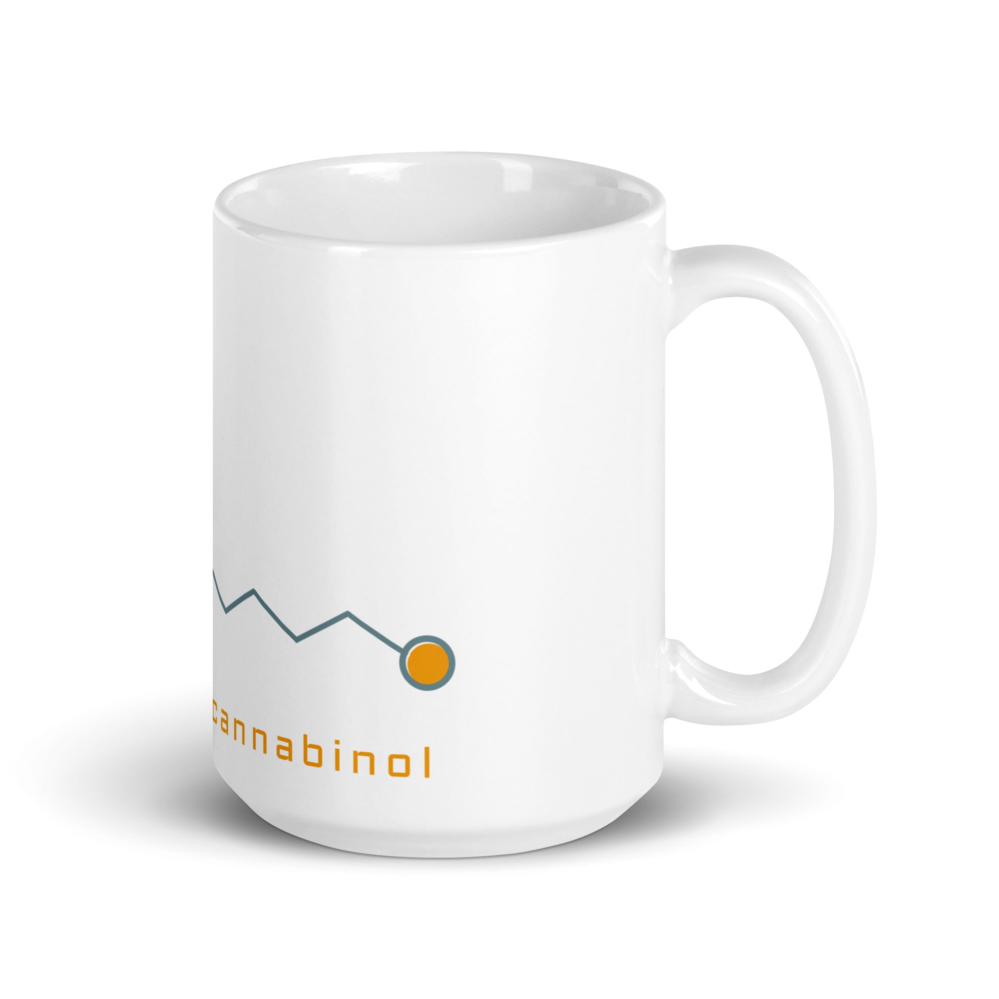 Mid-Century THC Molecule Coffee Mug | Minimalist Cannabis Ceramic Mug | Magic Leaf Tees