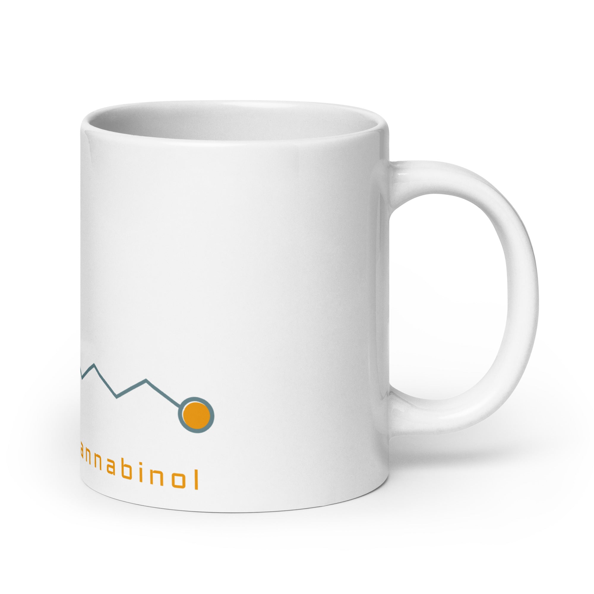 Mid-Century THC Molecule Coffee Mug | Minimalist Cannabis Ceramic Mug | Magic Leaf Tees
