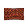 Red Japanese Asanoha Tiles Premium Pillow - Magic Leaf Tees