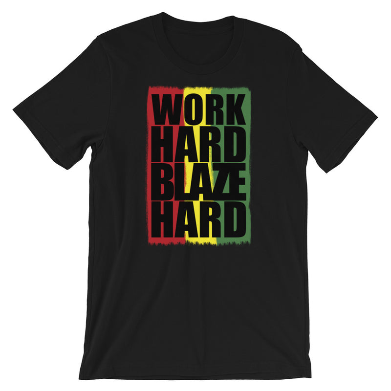 Work Hard Blaze Hard Cannabis T-Shirt - Magic Leaf Tees