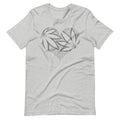 Stipple Shaded Marijuana Leaf Heart T-Shirt - Magic Leaf Tees